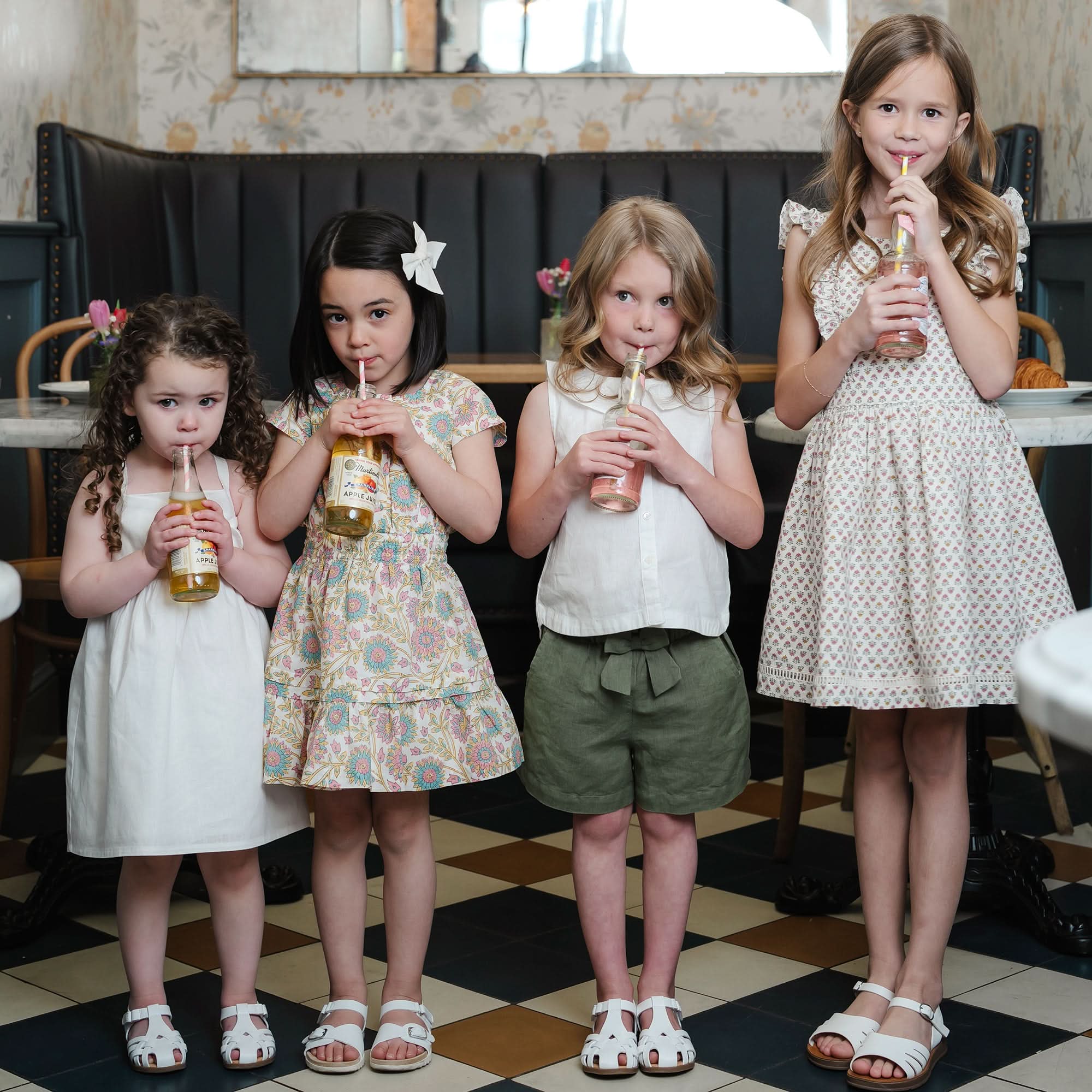 Linen Pinafore Flutter Dress