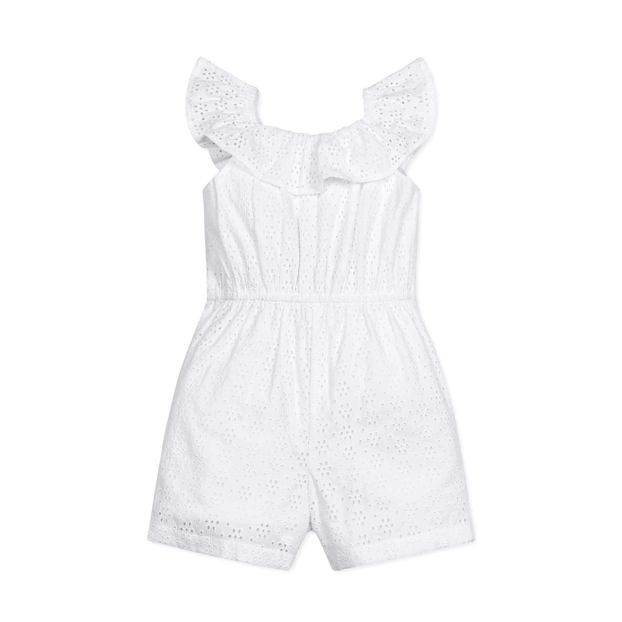 Organic Eyelet Ruffle Romper