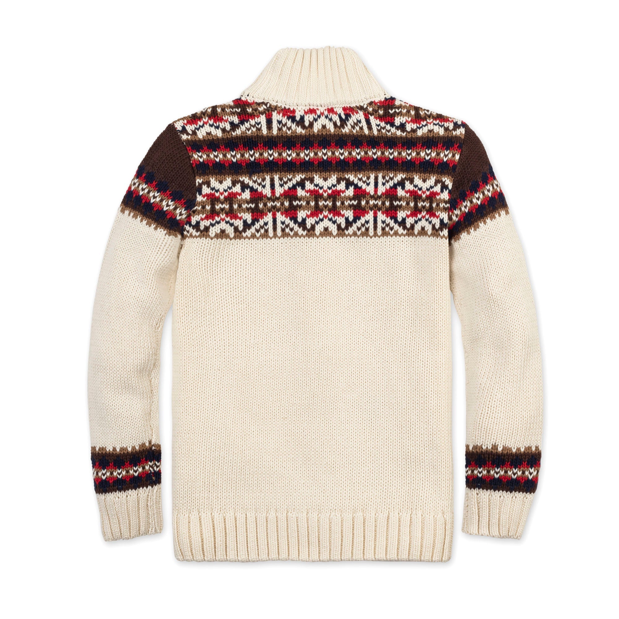 Organic Full Zip Mock Neck Sweater