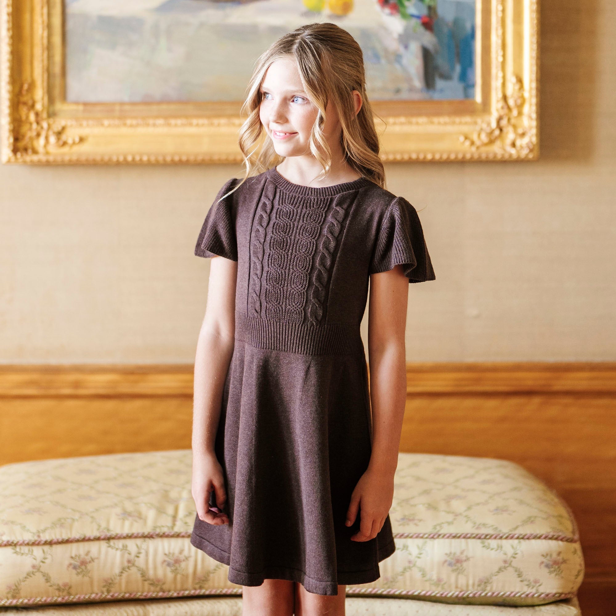 Organic Flutter Sleeve Sweater Dress - Baby