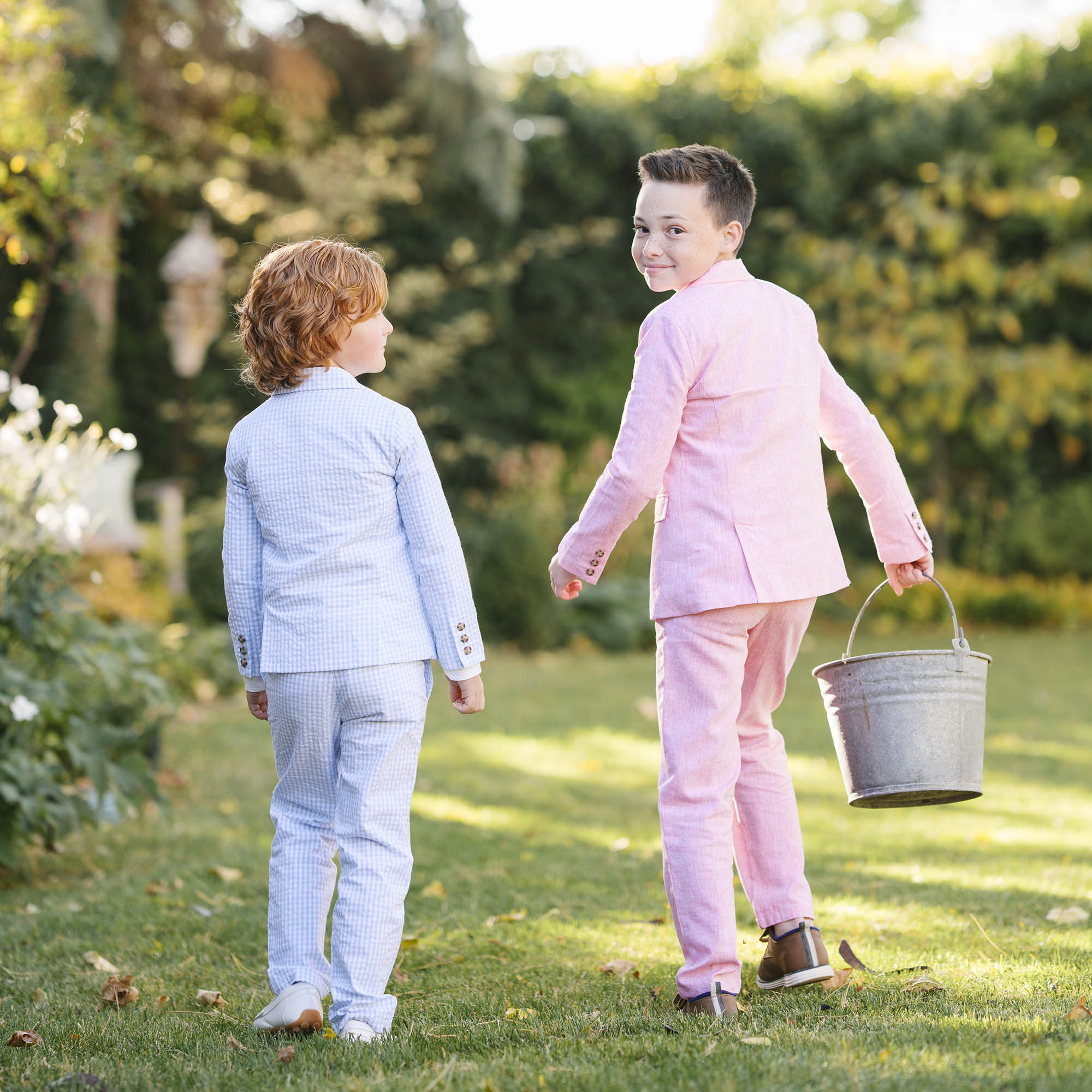 Organic Seersucker Suit Pant - Baby