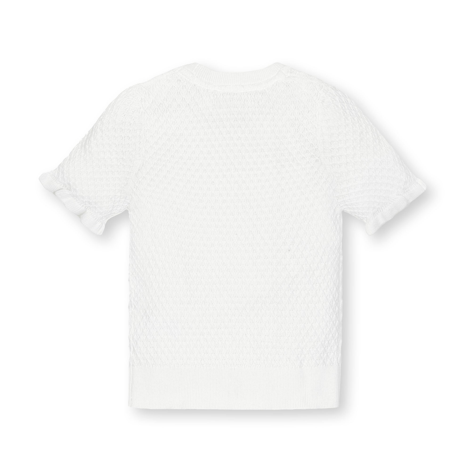 Organic Ruffle Edge Sweater Top
