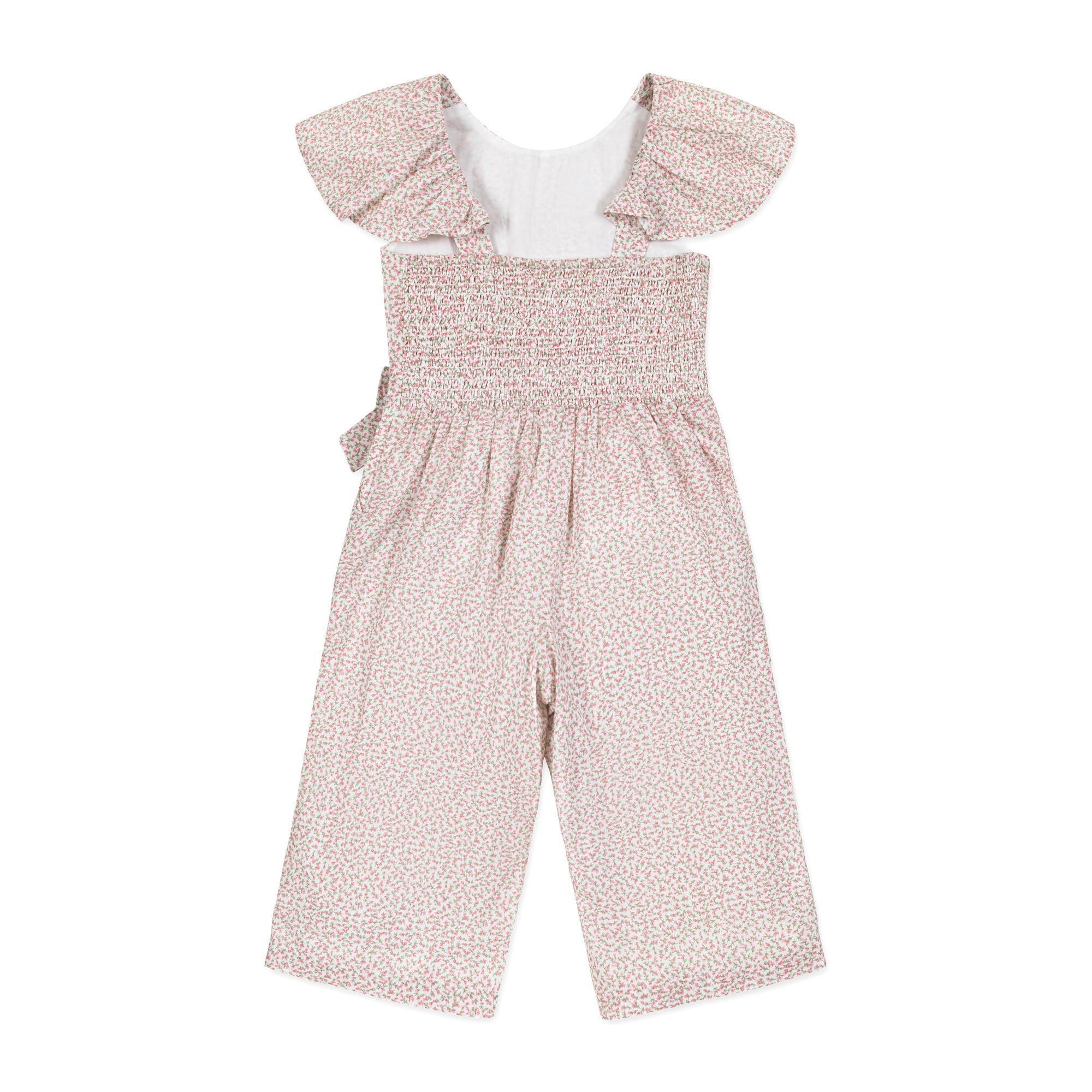 Organic Flutter Sleeve Pintuck Jumpsuit
