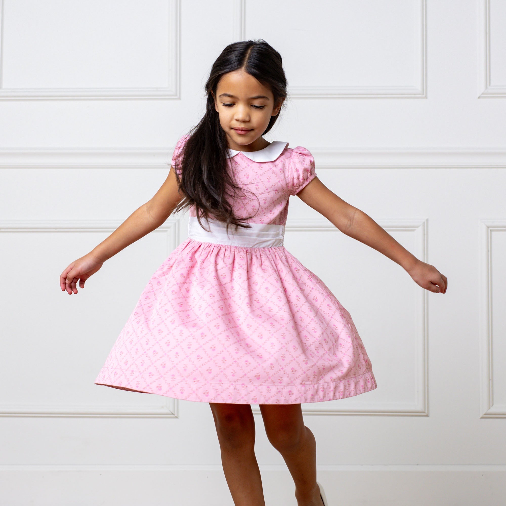 Organic Sateen Peter Pan Collar Dress