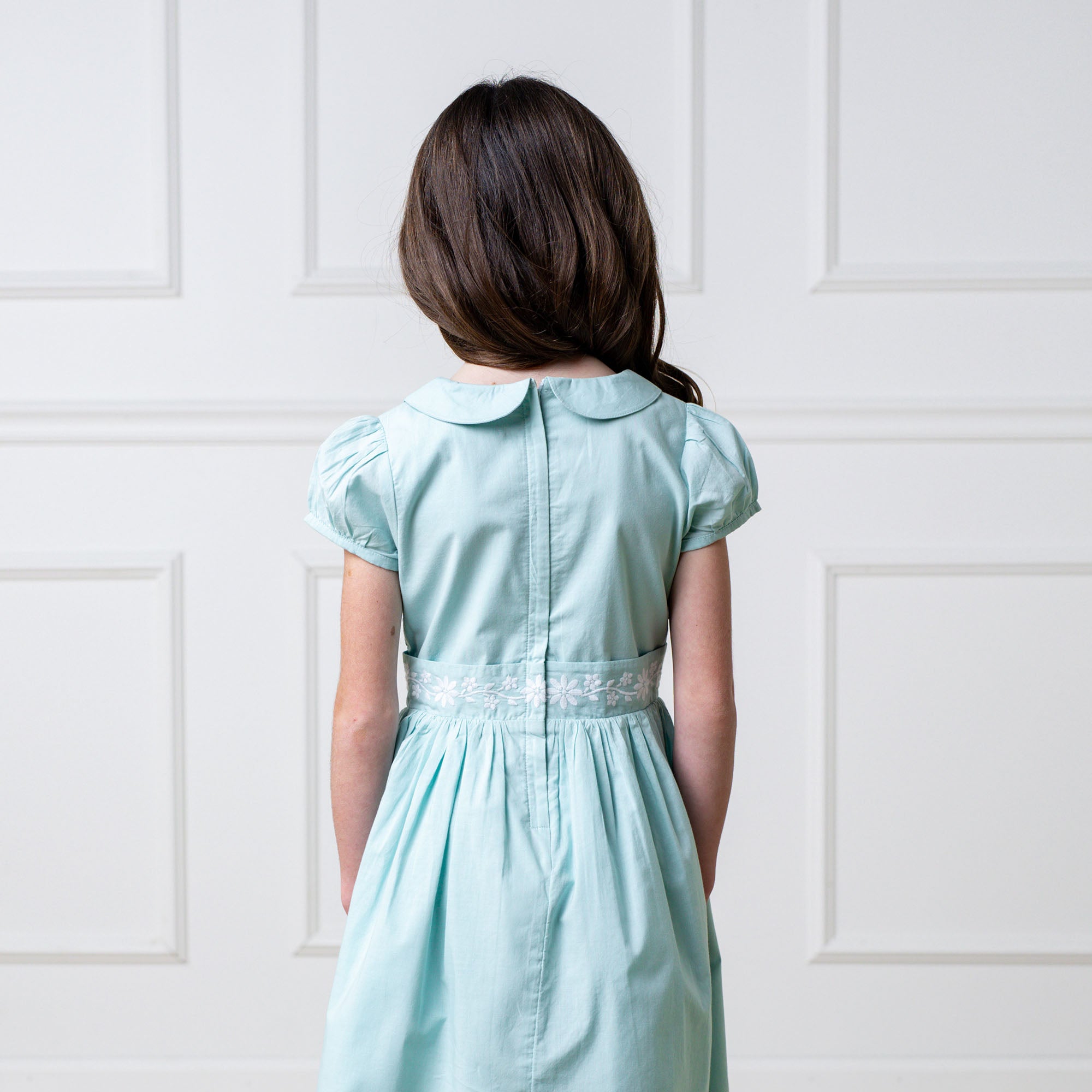 Organic Puff Sleeve Smocked Party Dress