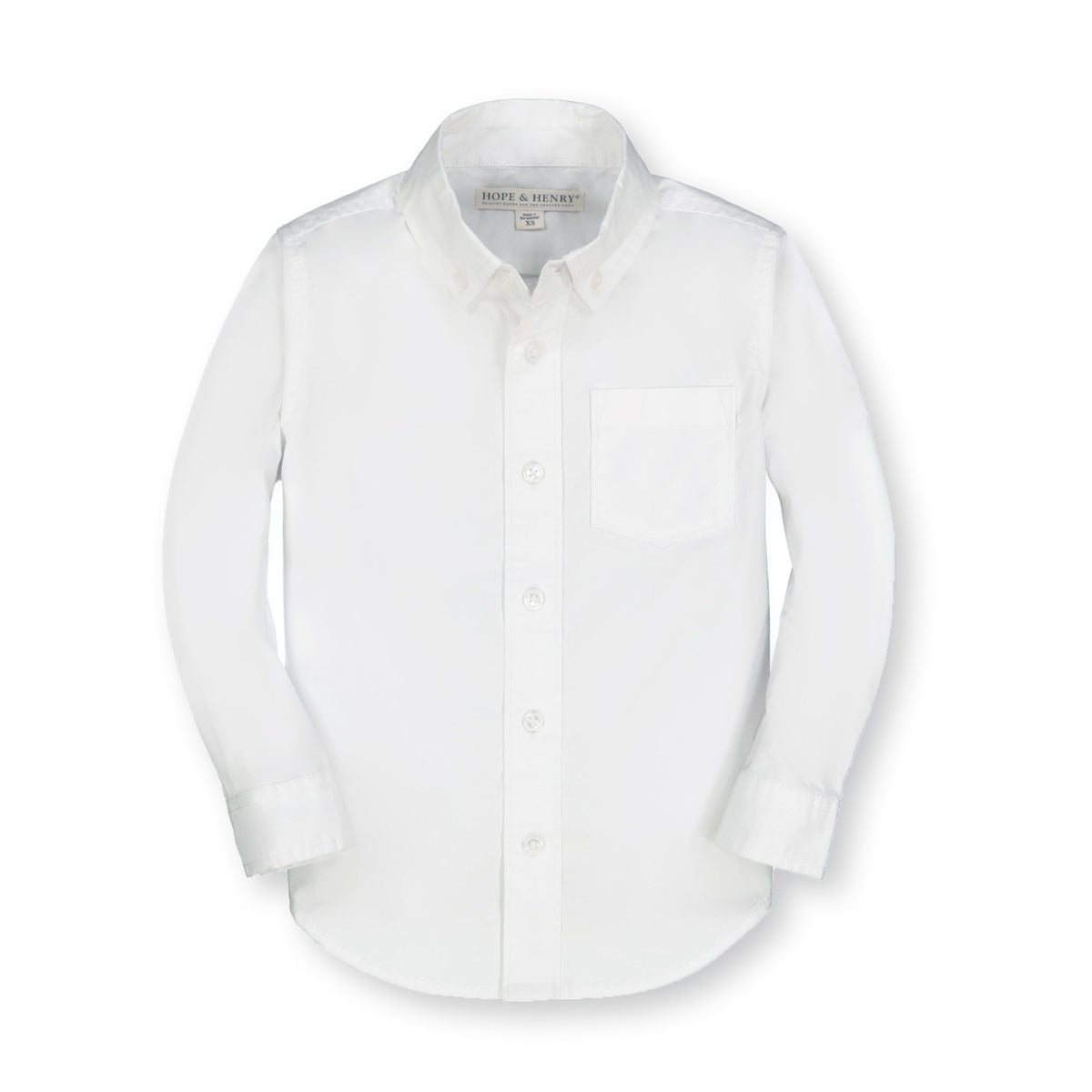 Organic Stretch Poplin Shirt in White — front view