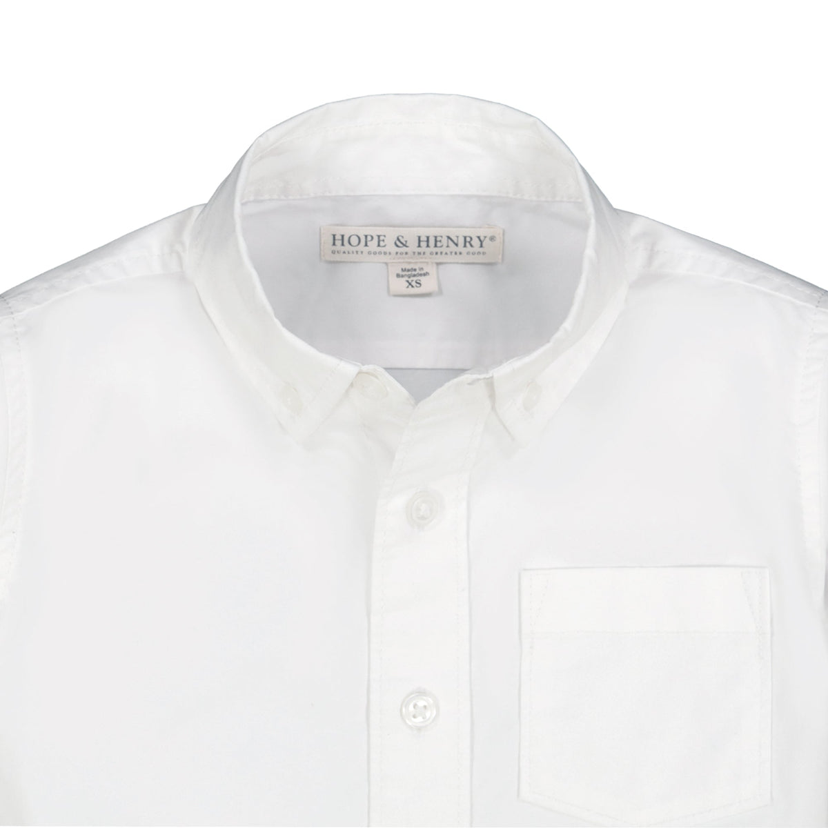 Organic Stretch Poplin Shirt in White — back view