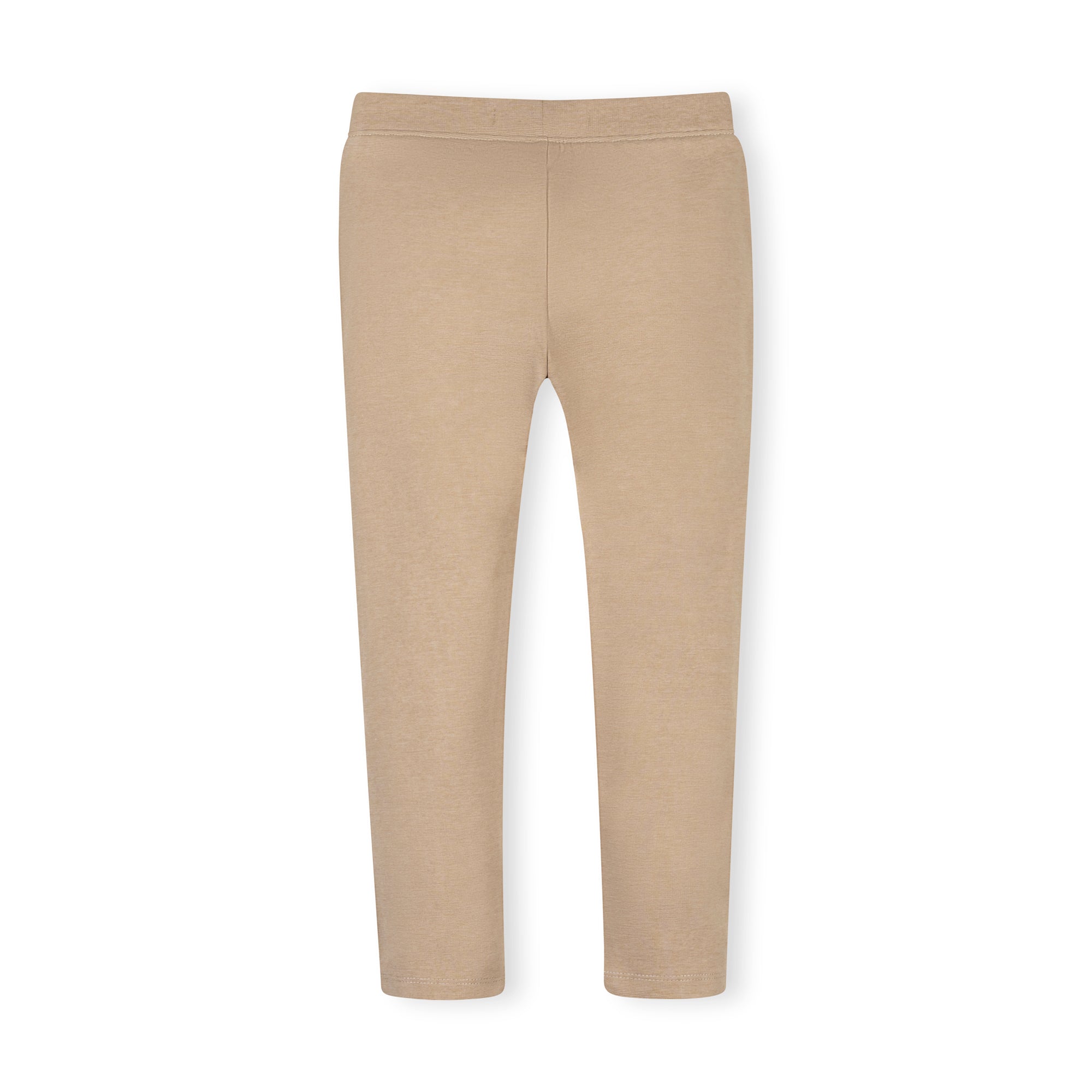 Button Cuff Ponte Pant in Camel Heather — detail view