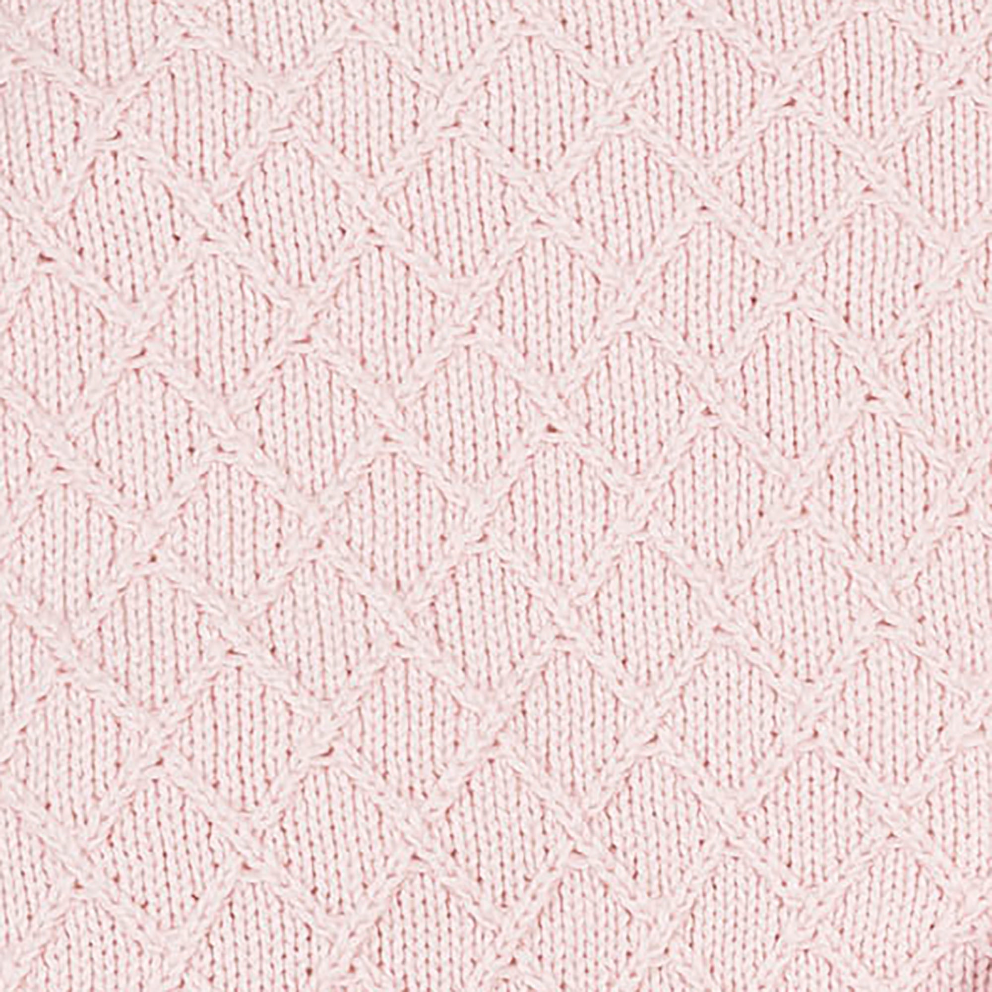 Organic Ruffle Edge Baby Blanket in Pale Pink Ruffle — detail view