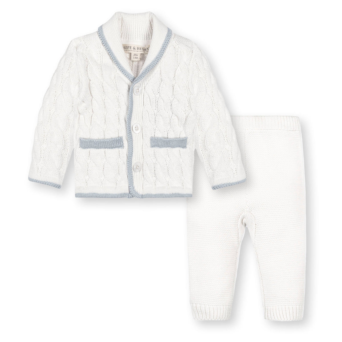 Cardigan, Legging and Blanket Gift Set in Snow White — detail view