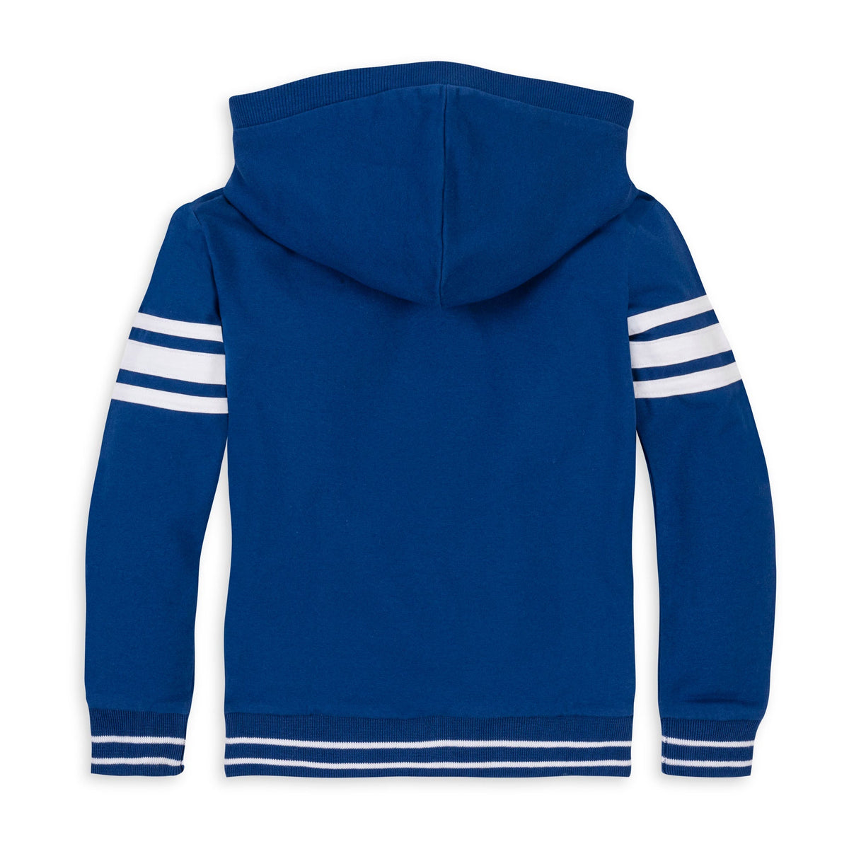 Organic French Terry Kanga Hoodie in Bold Blue — detail view