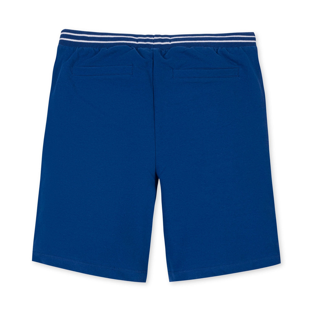 Organic French Terry Pull-On Short in Bold Blue — detail view