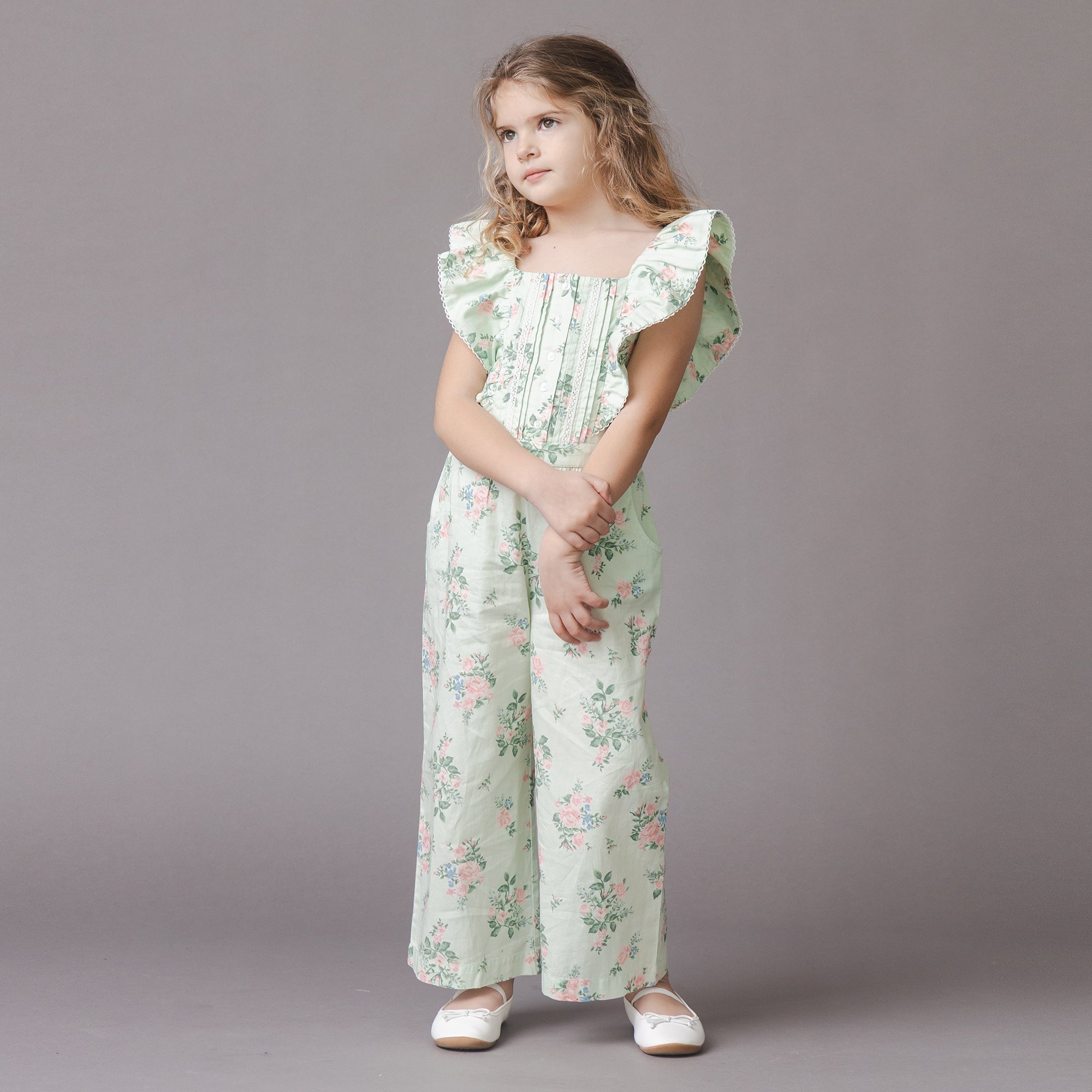 Organic Flutter Sleeve Jumpsuit