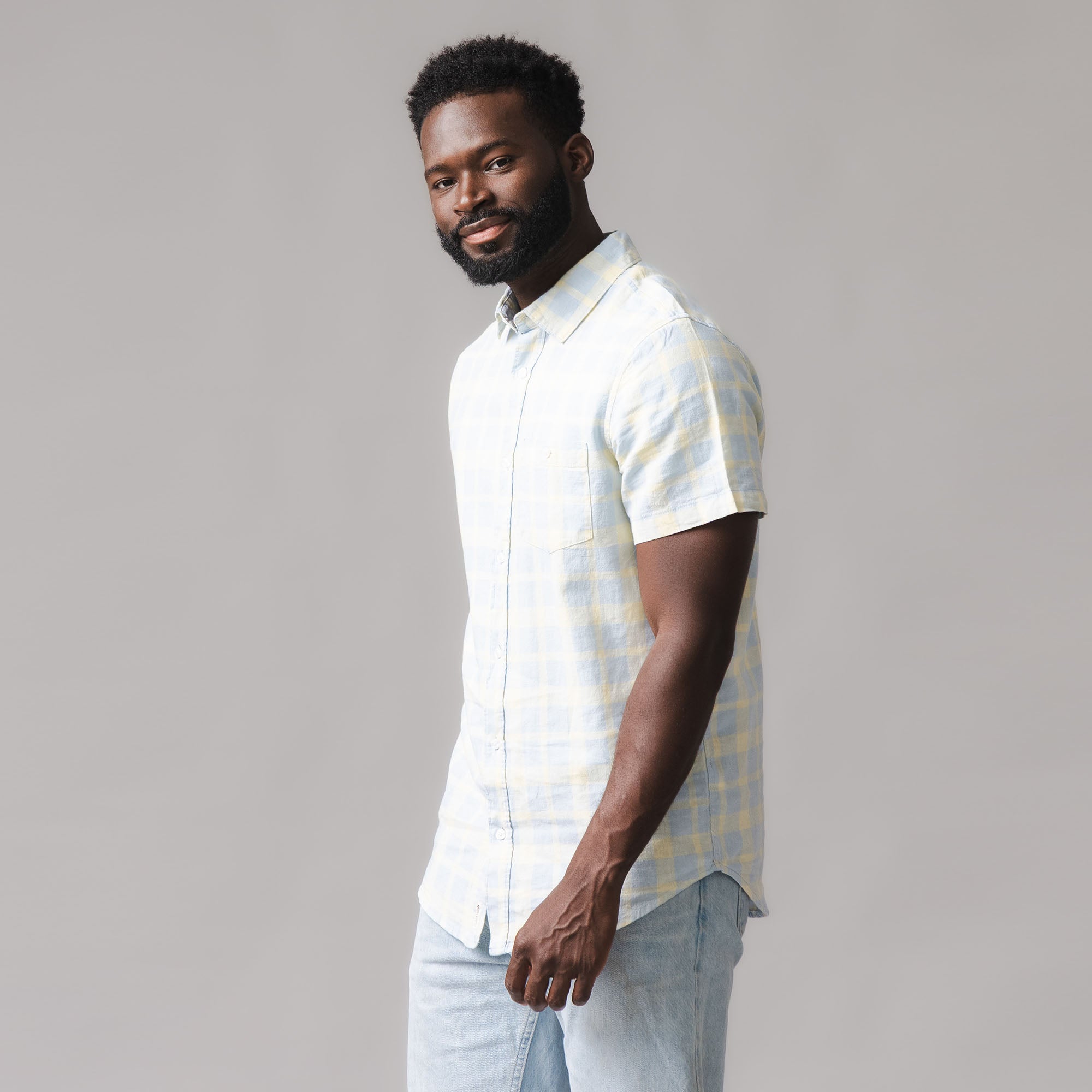 Linen Short Sleeve Button Down Shirt