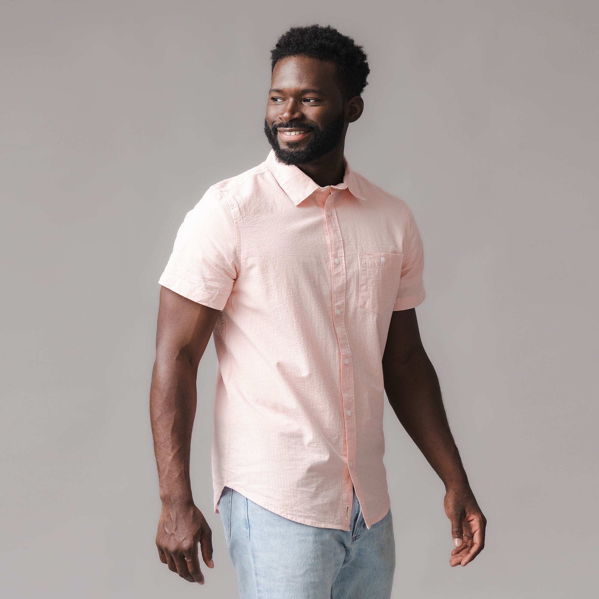 Organic Short Sleeve Seersucker Shirt