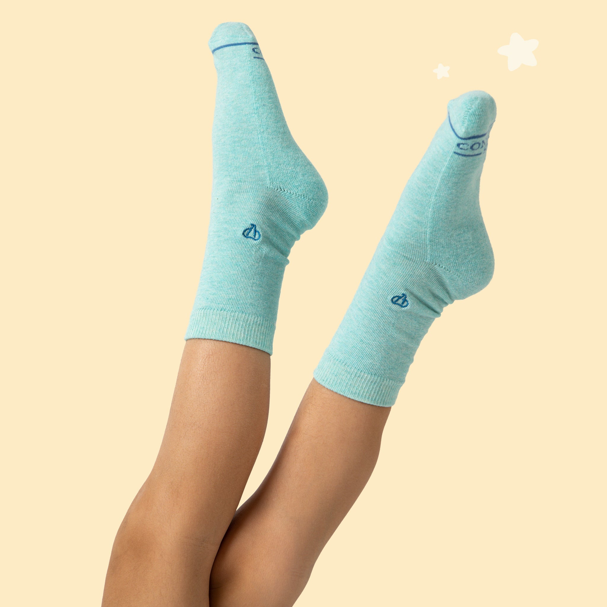 Kids Socks that Protect Elephants gift box — organic cotton kids' socks, elephant embroidery, melange tones