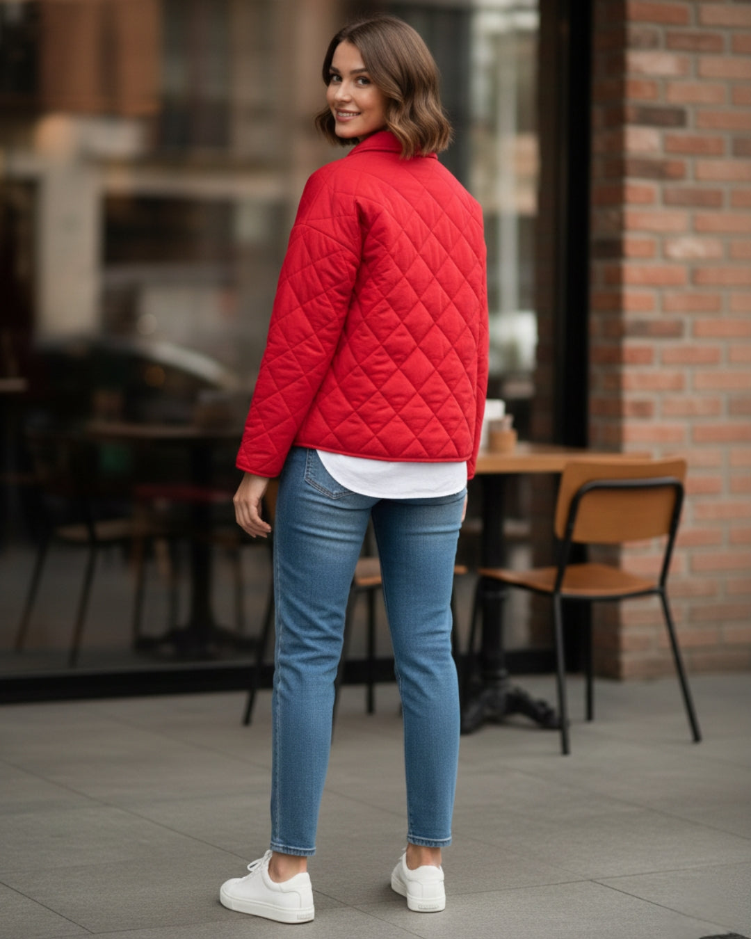 Countryside Quilted Jacket - Cherry Red