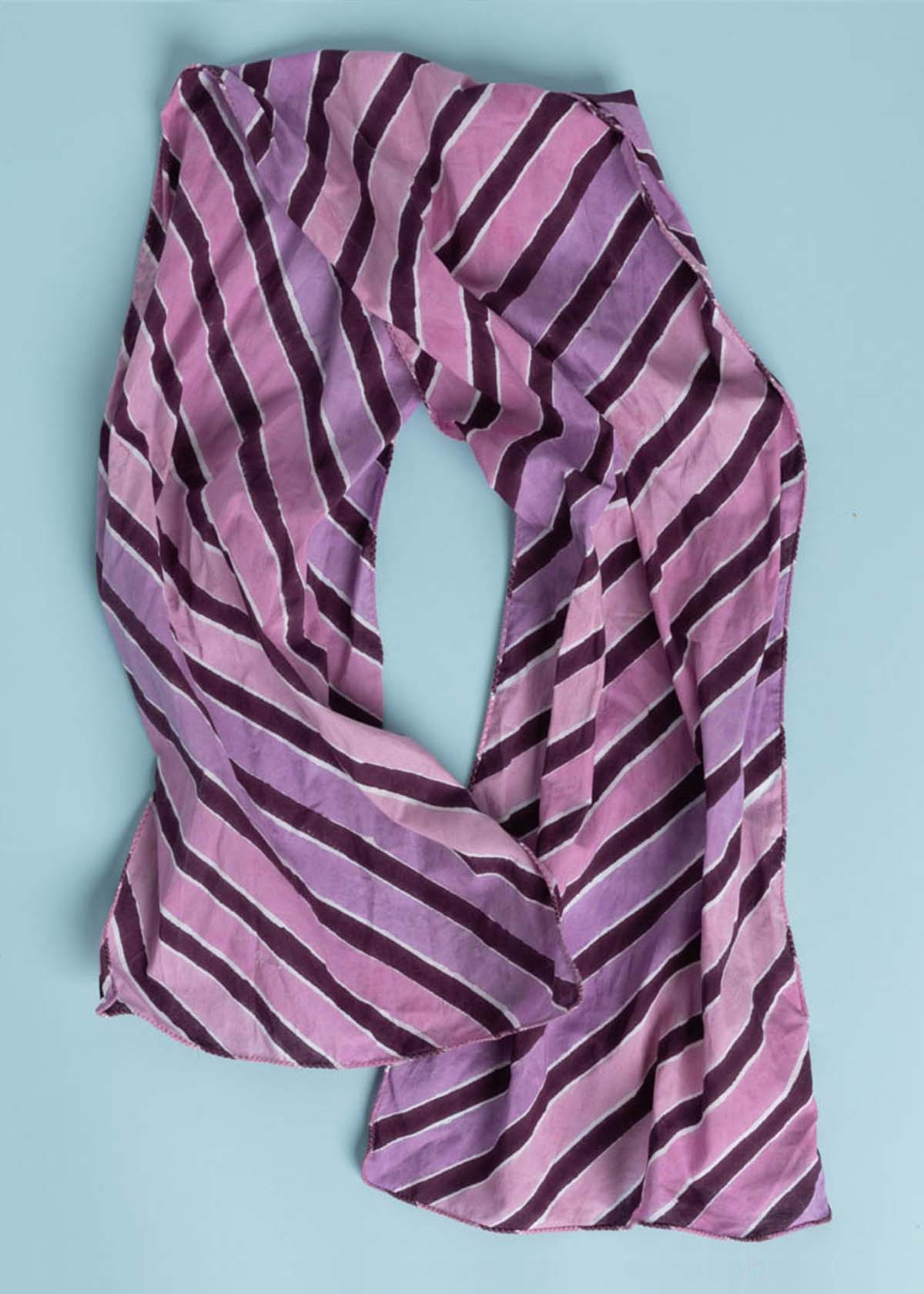 Scarf - Wallpaper Stripe Skinny Dahlia