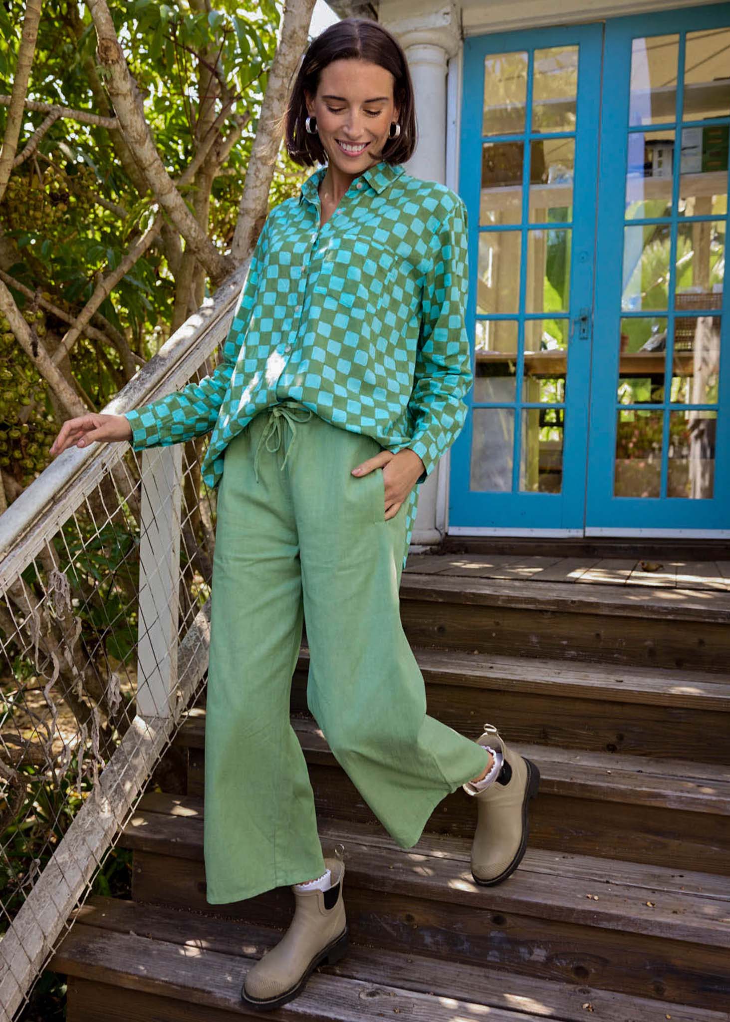 Shore Pant - Watercress Twill