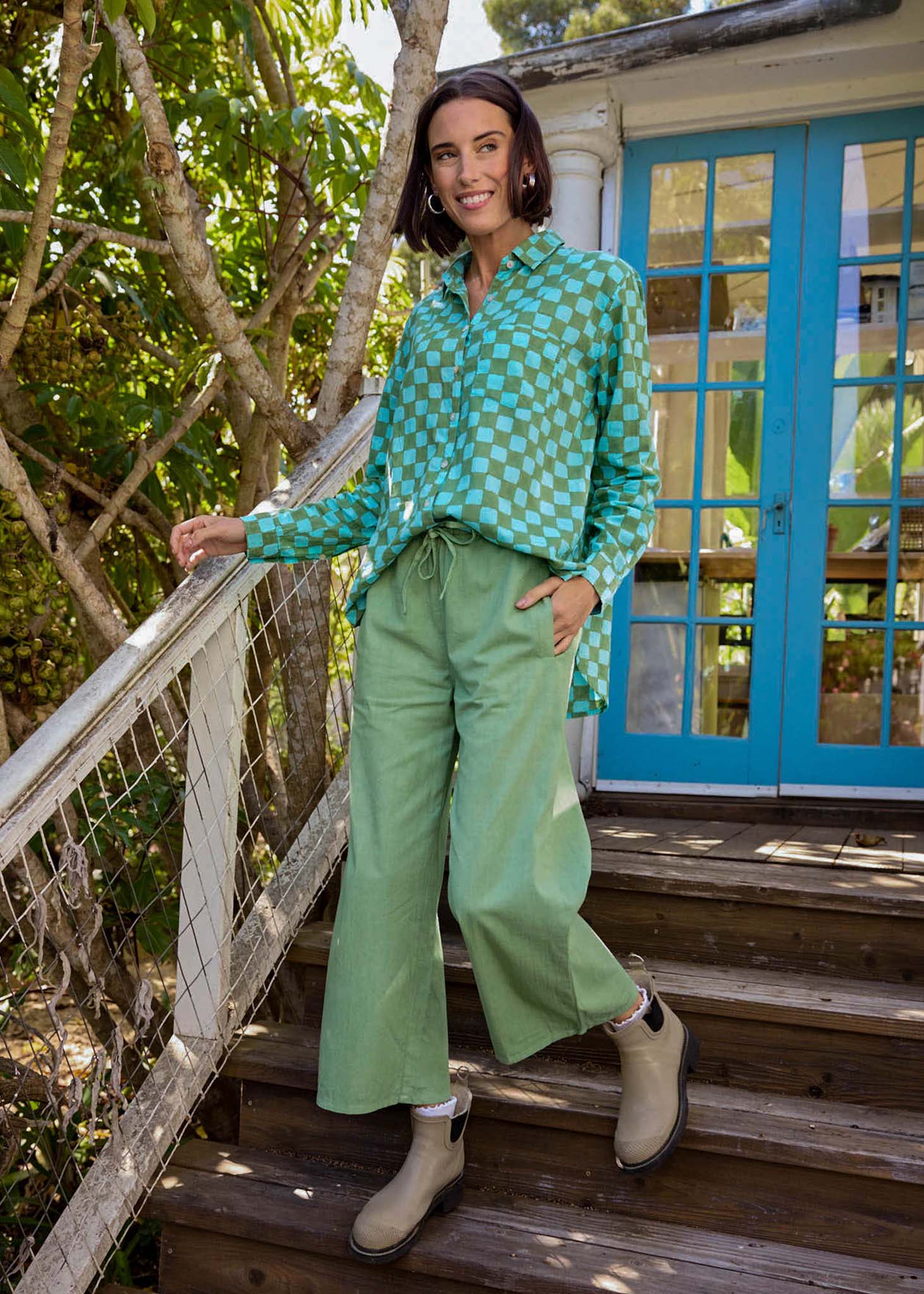 Shore Pant - Watercress Twill