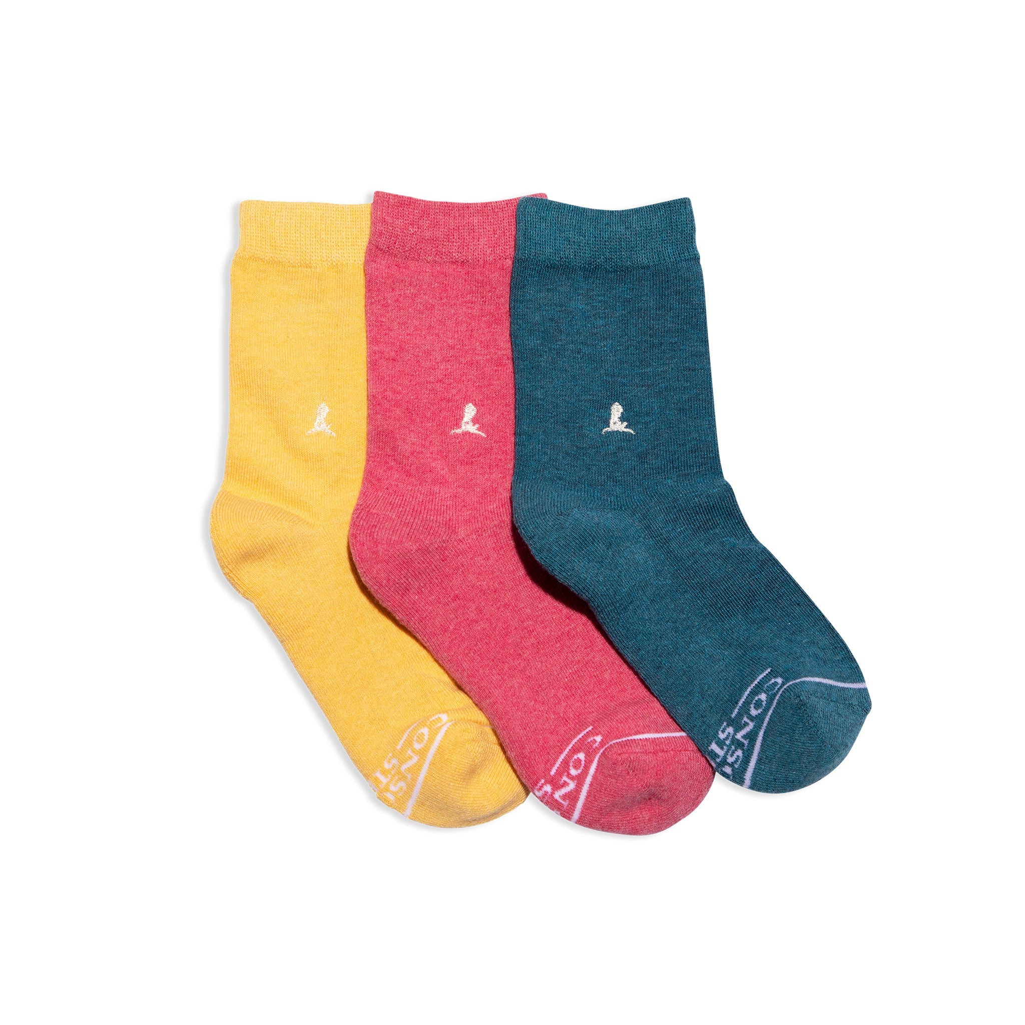 Kids Socks that Find a Cure gift box — organic cotton kids' socks, St. Jude embroidery, bright melange