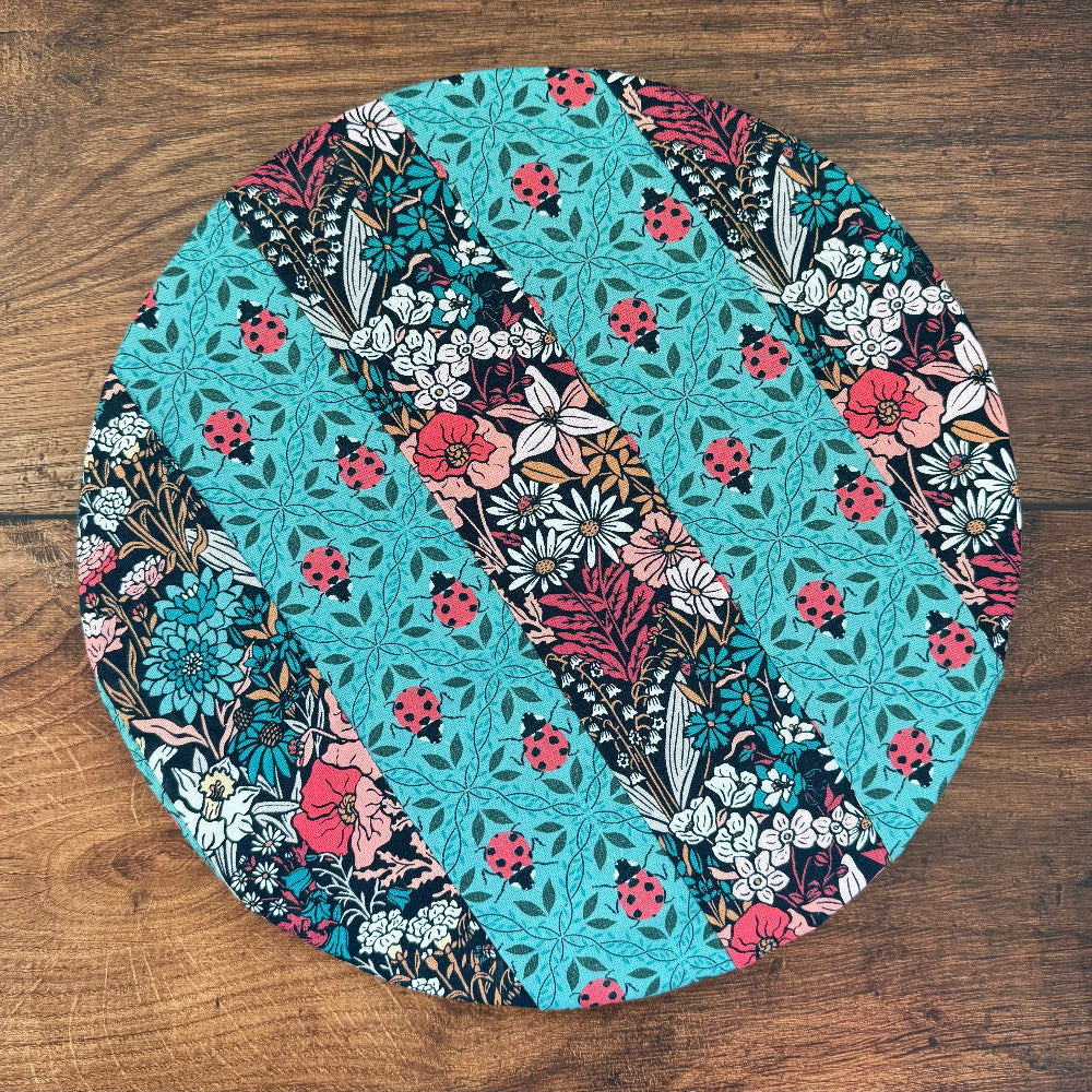 Handmade cotton bowl cover by Five Oaks Farm — reusable, plastic-free