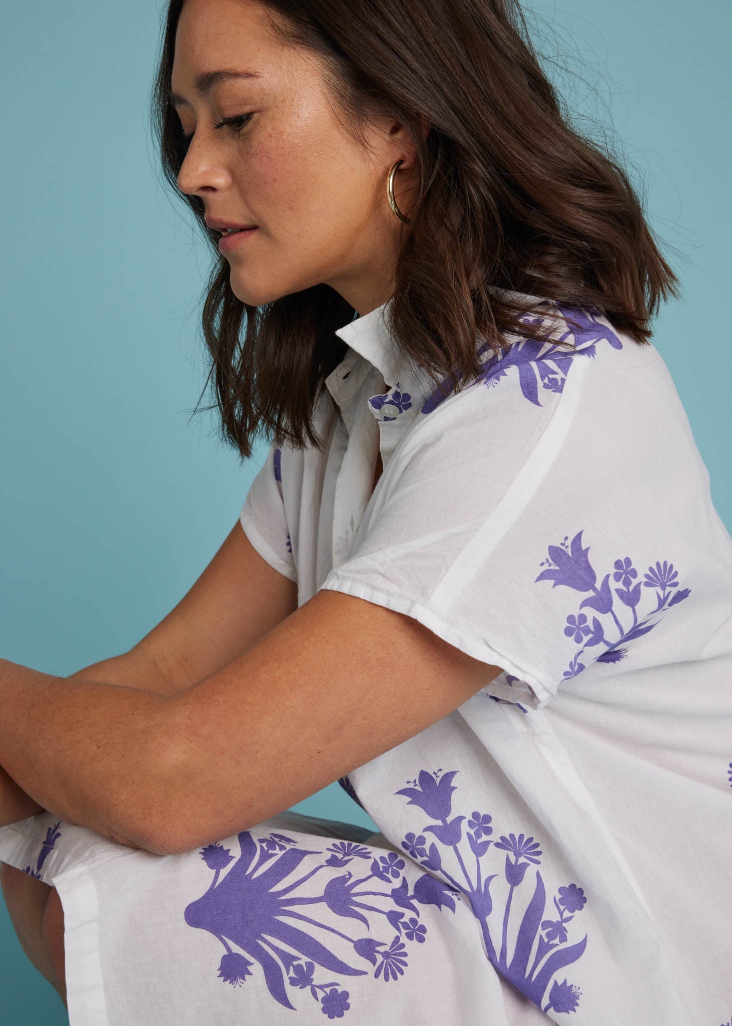 Scout Caftan - Cameo Floral Coastal Purple
