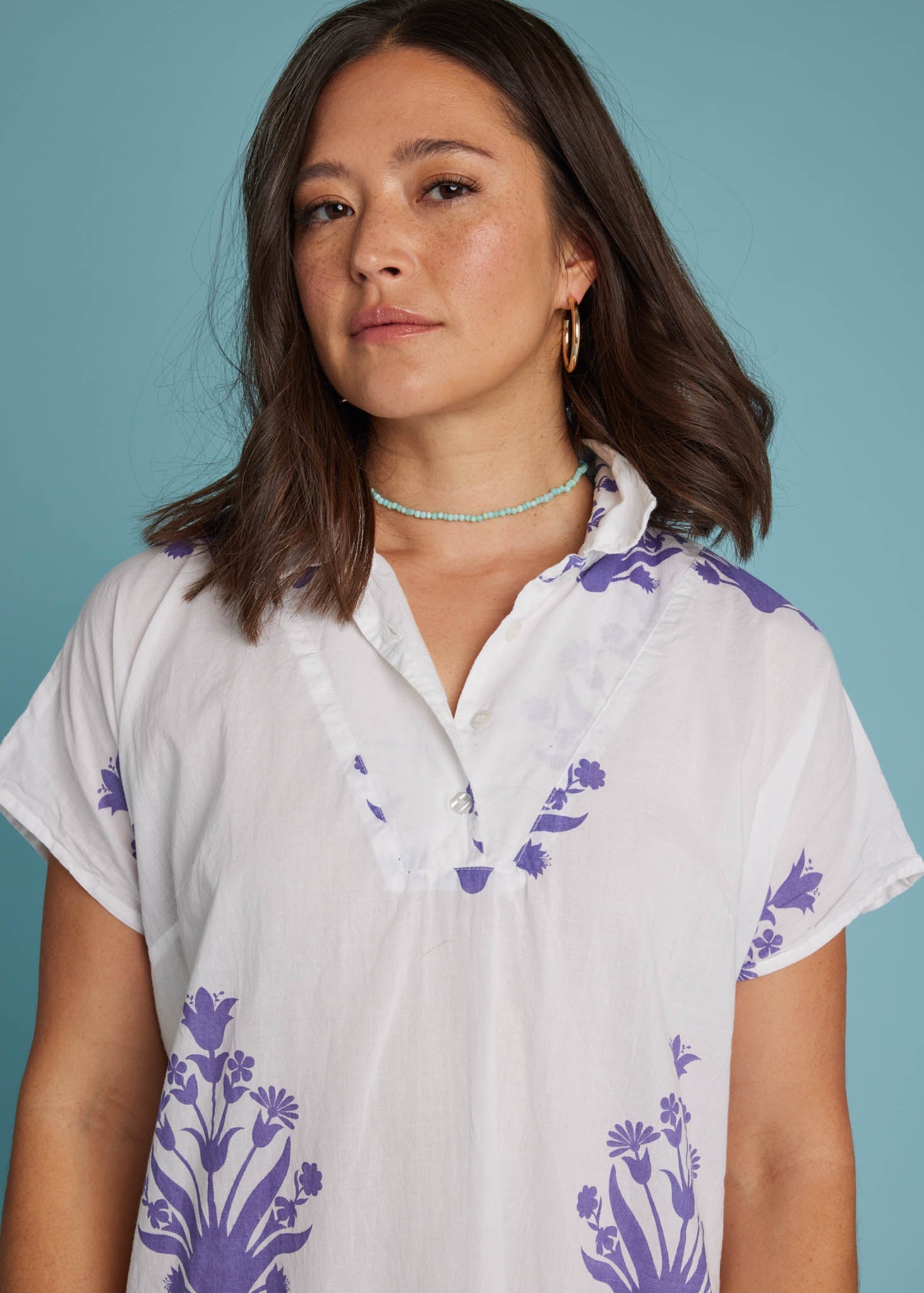 Scout Caftan - Cameo Floral Coastal Purple