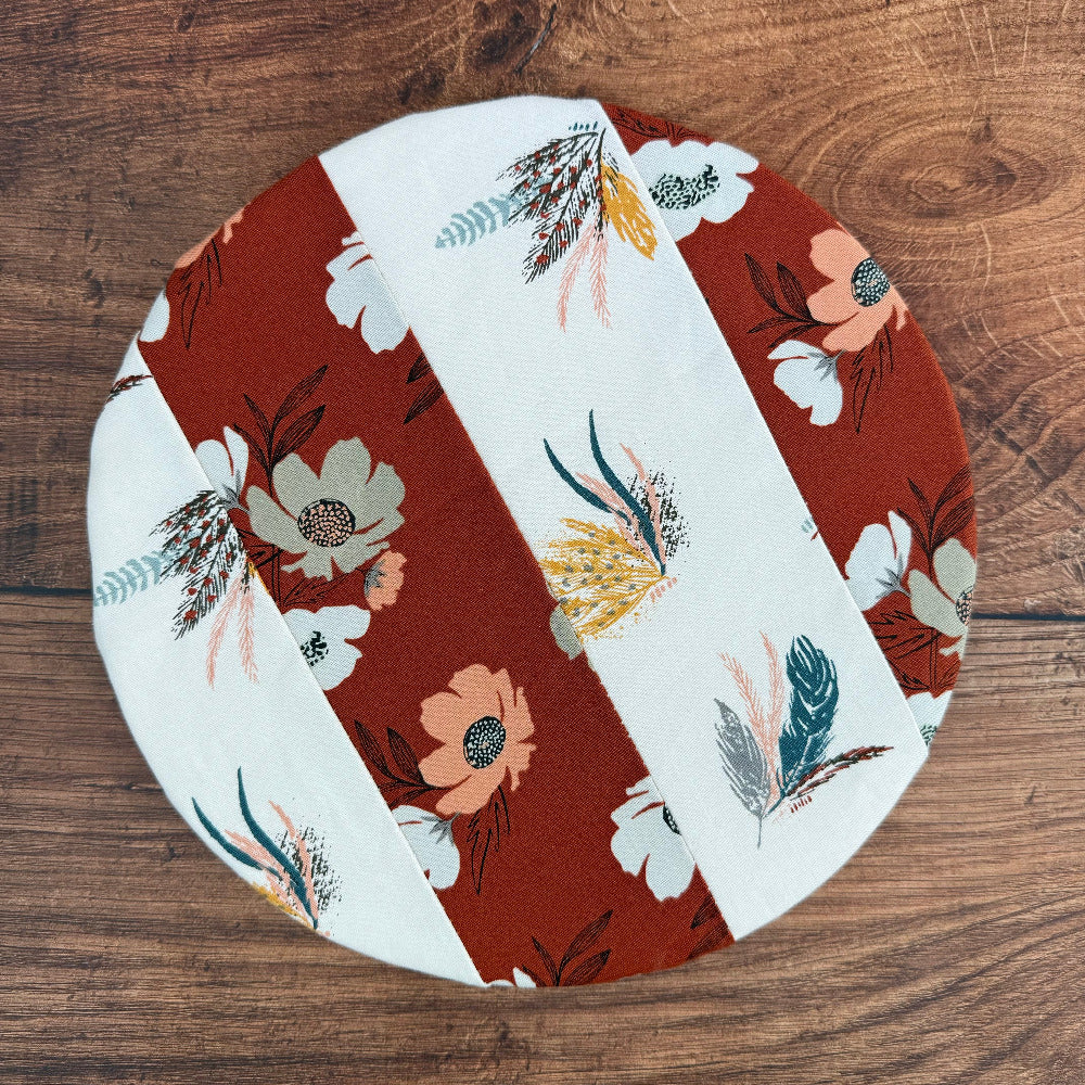 Handmade cotton bowl cover by Five Oaks Farm — reusable, plastic-free