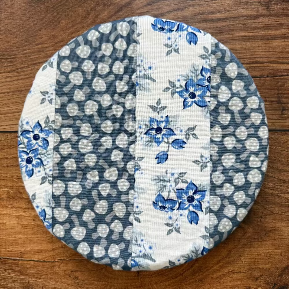 Handmade cotton bowl cover by Five Oaks Farm — reusable, plastic-free