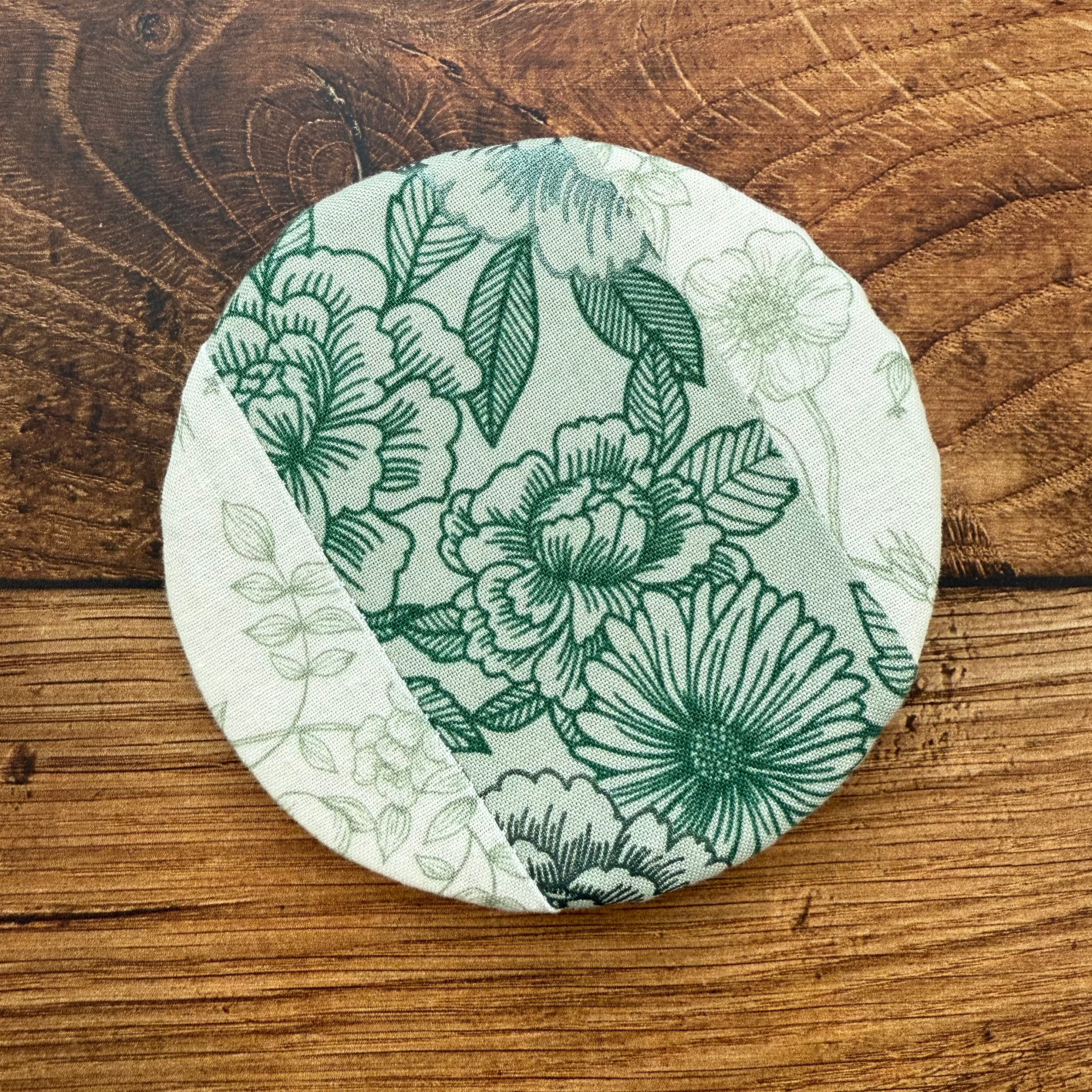 Handmade cotton jar cover by Five Oaks Farm — reusable, plastic-free