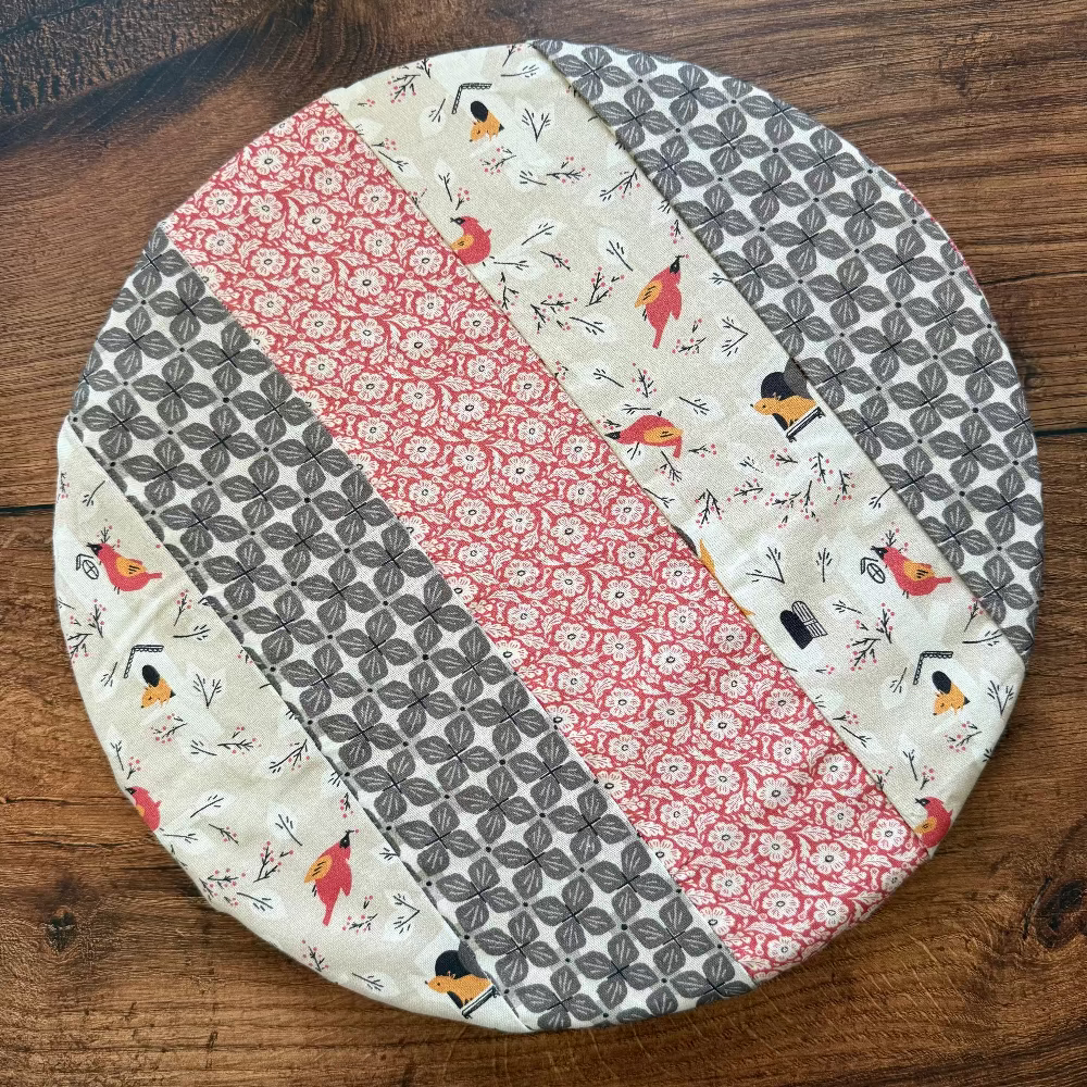 Handmade cotton bowl cover by Five Oaks Farm — reusable, plastic-free