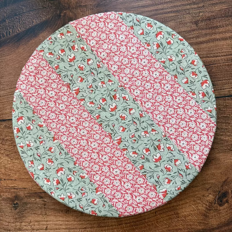 Handmade cotton bowl cover by Five Oaks Farm — reusable, plastic-free
