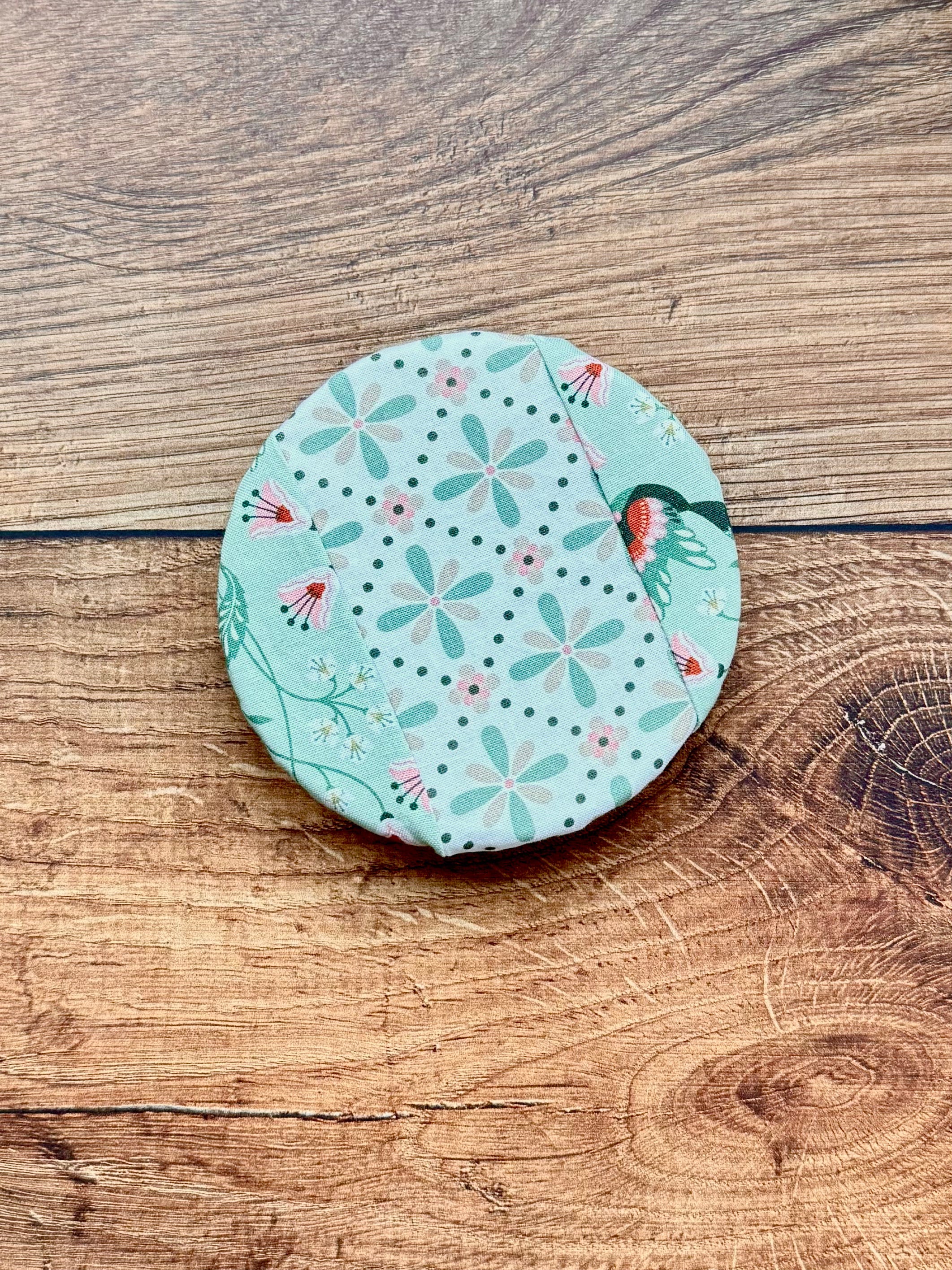 Handmade cotton jar cover by Five Oaks Farm — reusable, plastic-free