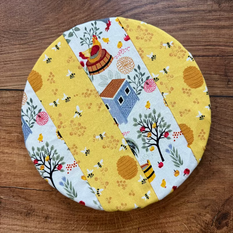 Small cotton bowl & banneton cover — reusable, plastic-free, Five Oaks Farm