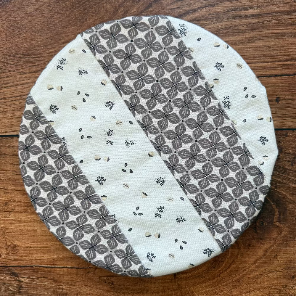 Handmade cotton bowl cover by Five Oaks Farm — reusable, plastic-free