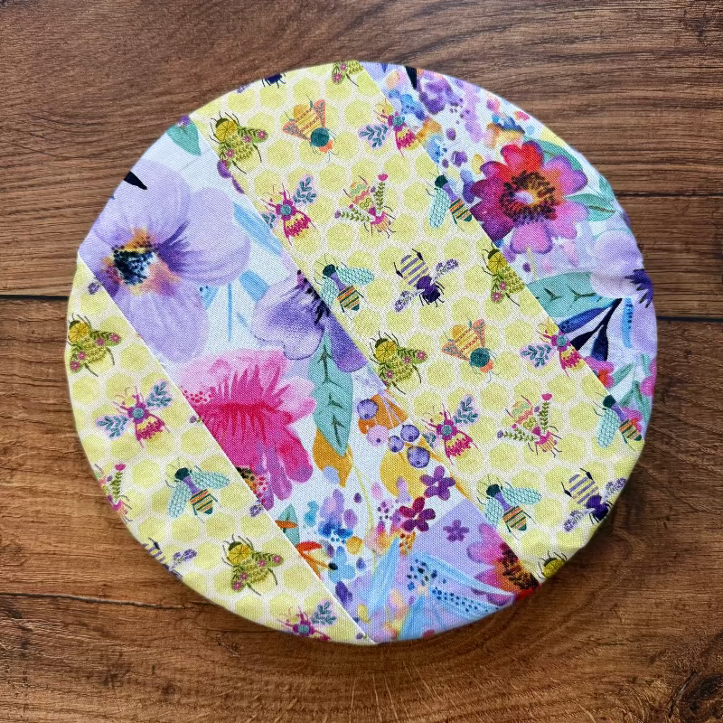 Handmade cotton bowl cover by Five Oaks Farm — reusable, plastic-free