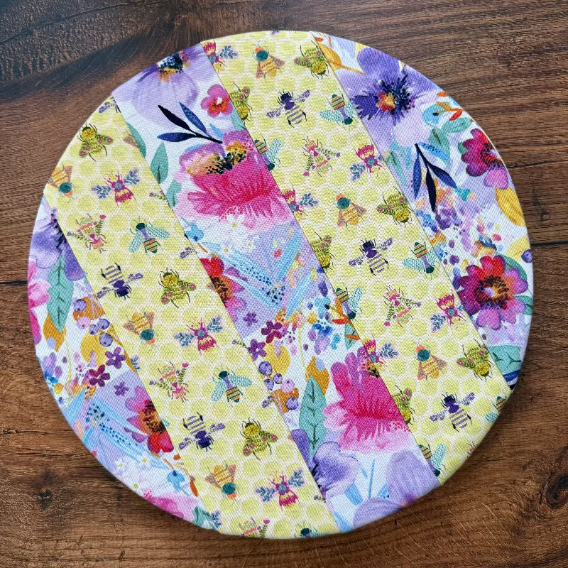 Handmade cotton bowl cover by Five Oaks Farm — reusable, plastic-free