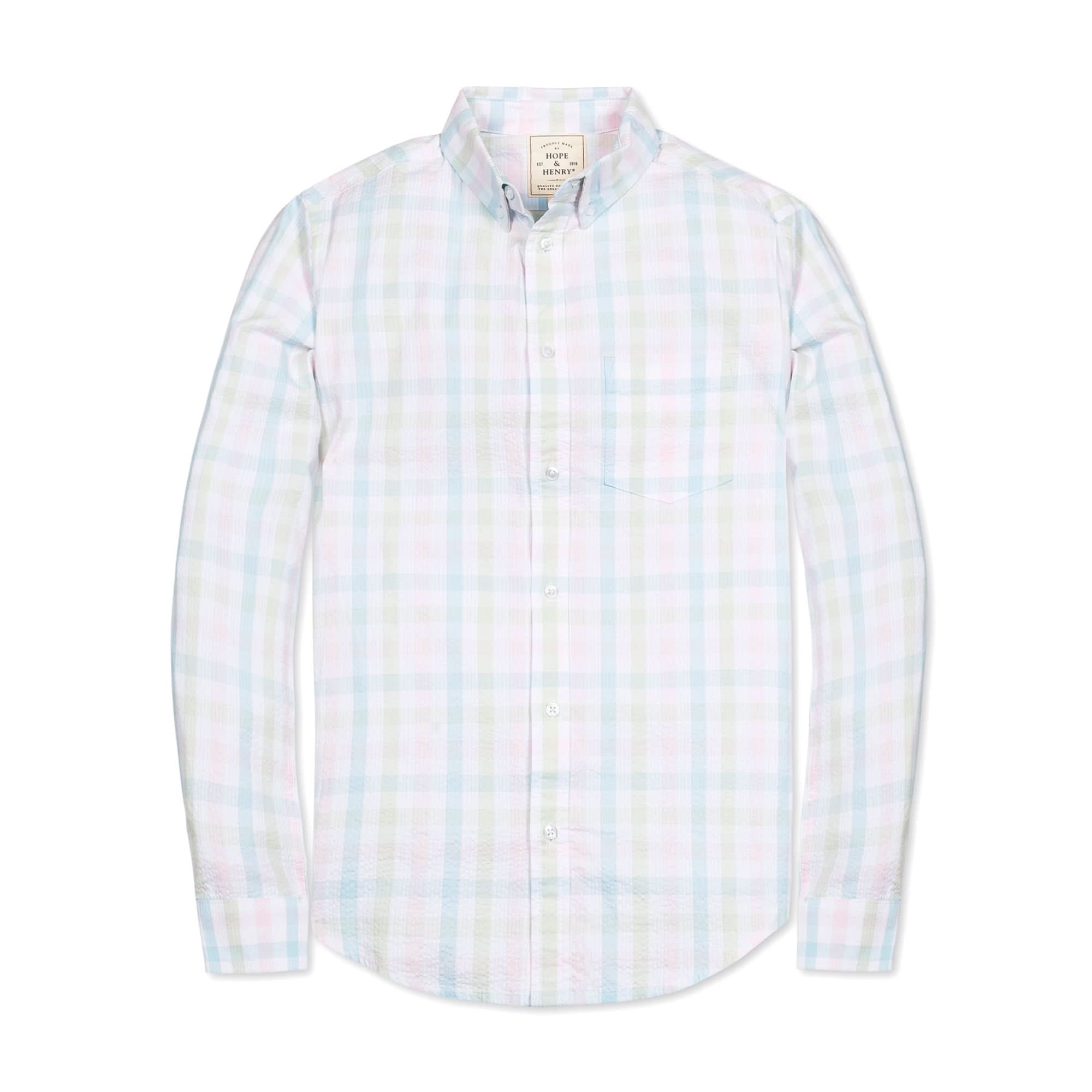 Organic Seersucker Button Down Shirt