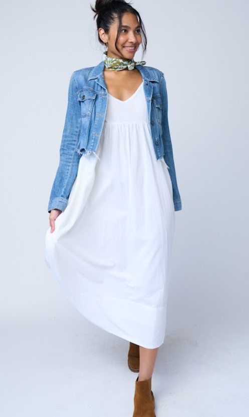 Hamptons Dress - Natural White