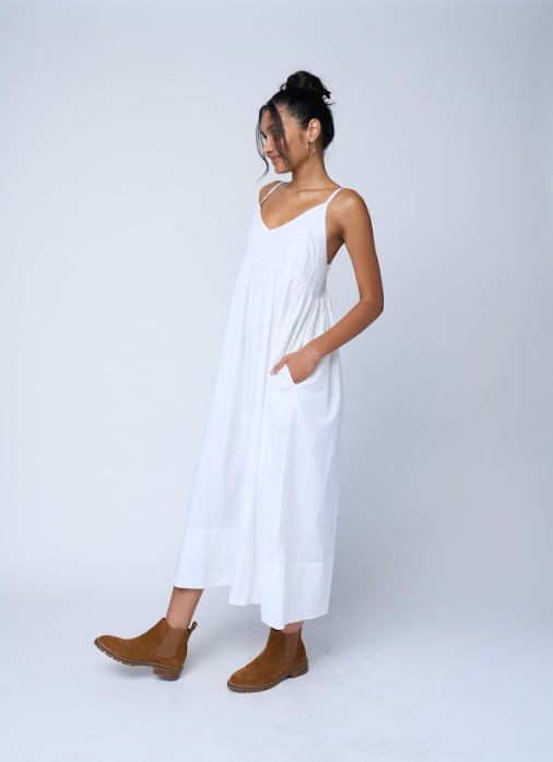 Hamptons Dress - Natural White