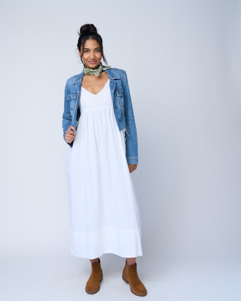 Hamptons Dress - Natural White