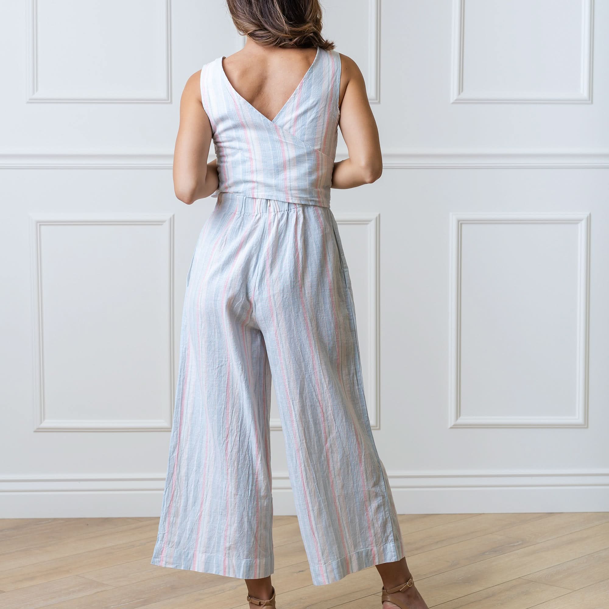 Tie-Waist Wide Leg Jumpsuit