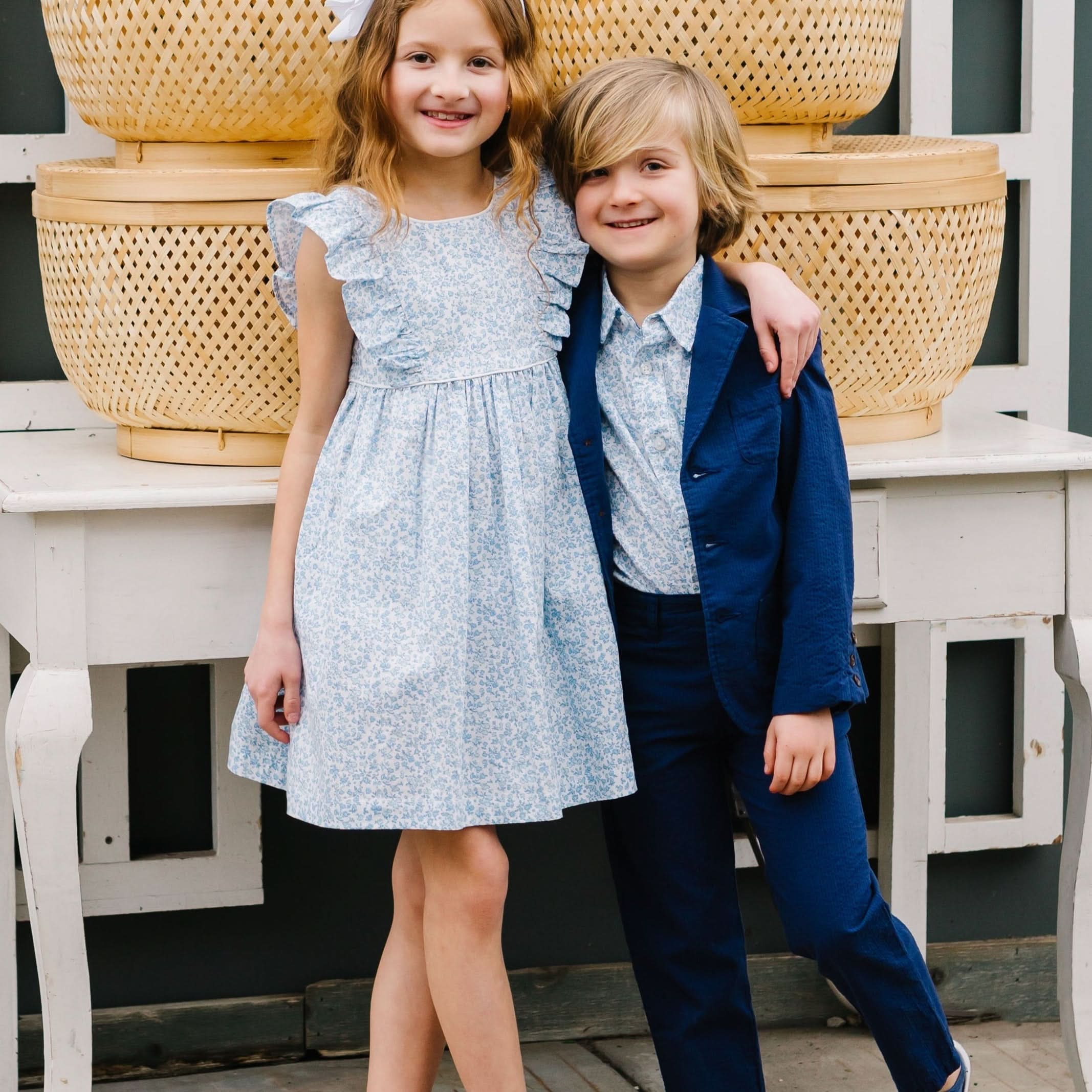 Organic Seersucker Suit Pant - Baby