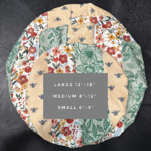 Large cotton bowl cover by Five Oaks Farm — reusable, plastic-free