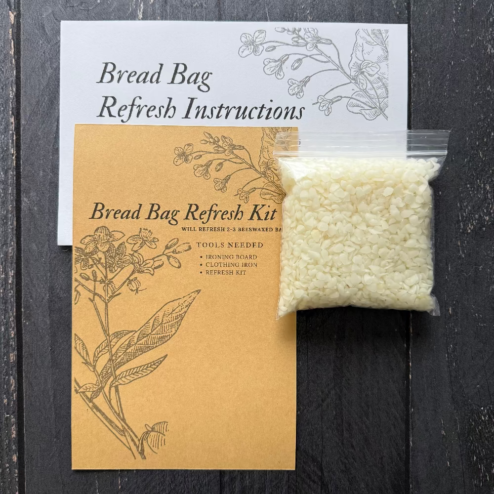 Beeswax bag refresh kit by Five Oaks Farm — re-wax and renew your bread bag