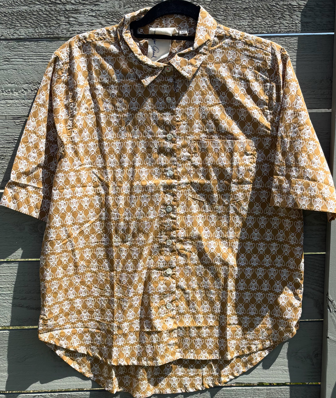 Good Boyfriend Short Sleeve Shirt - Bee Happy Honeycomb