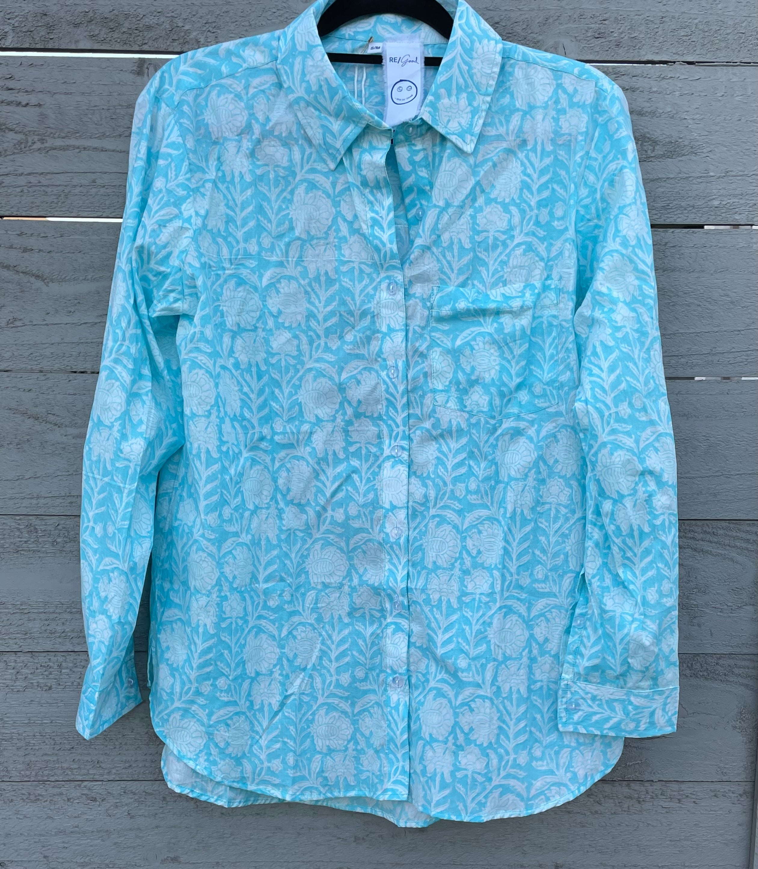 Good Boyfriend Shirt - Capri Floral Cerulean