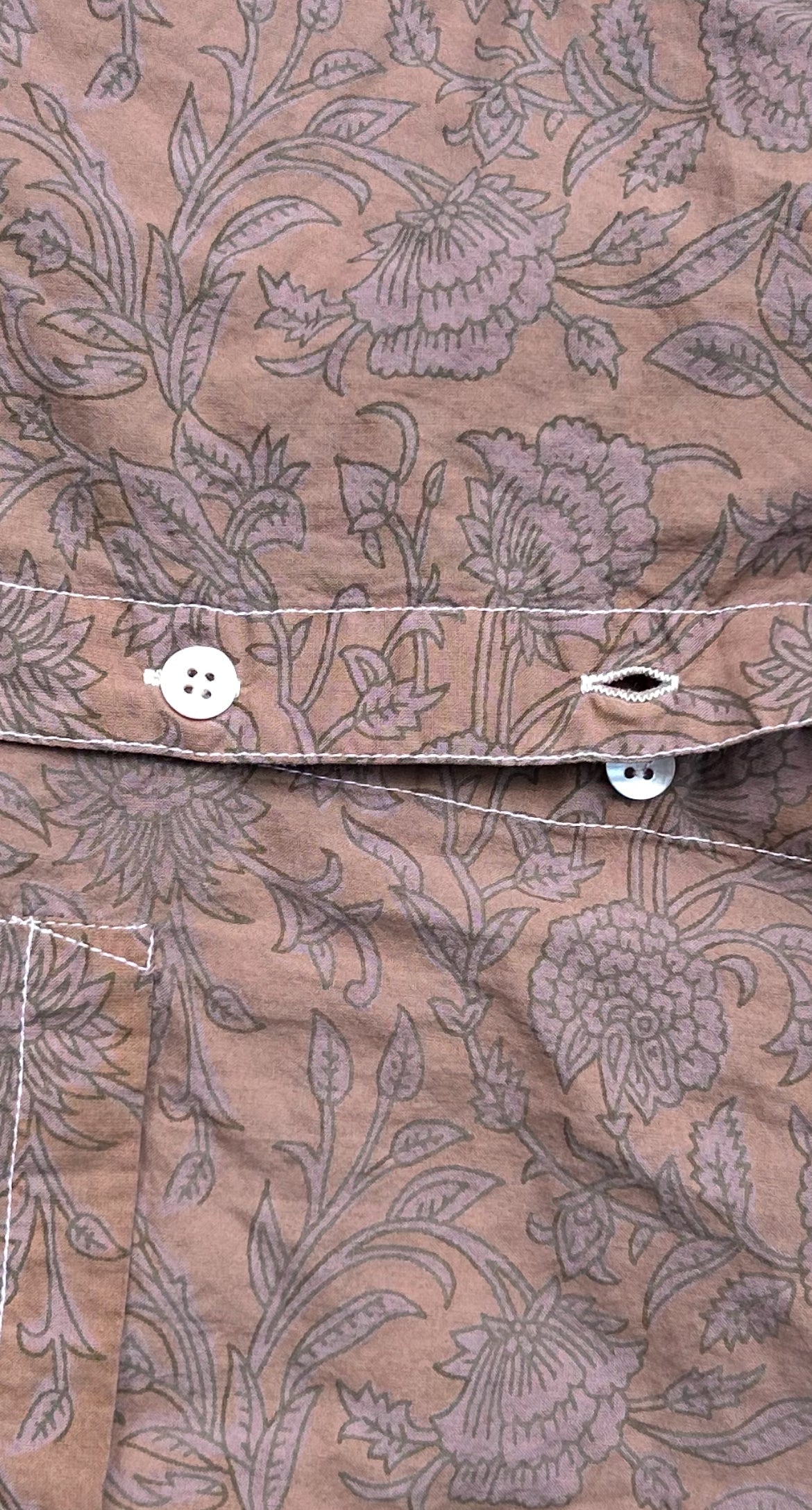 Good Boyfriend Shirt - Floral Escape Milk Chocolate Overdye