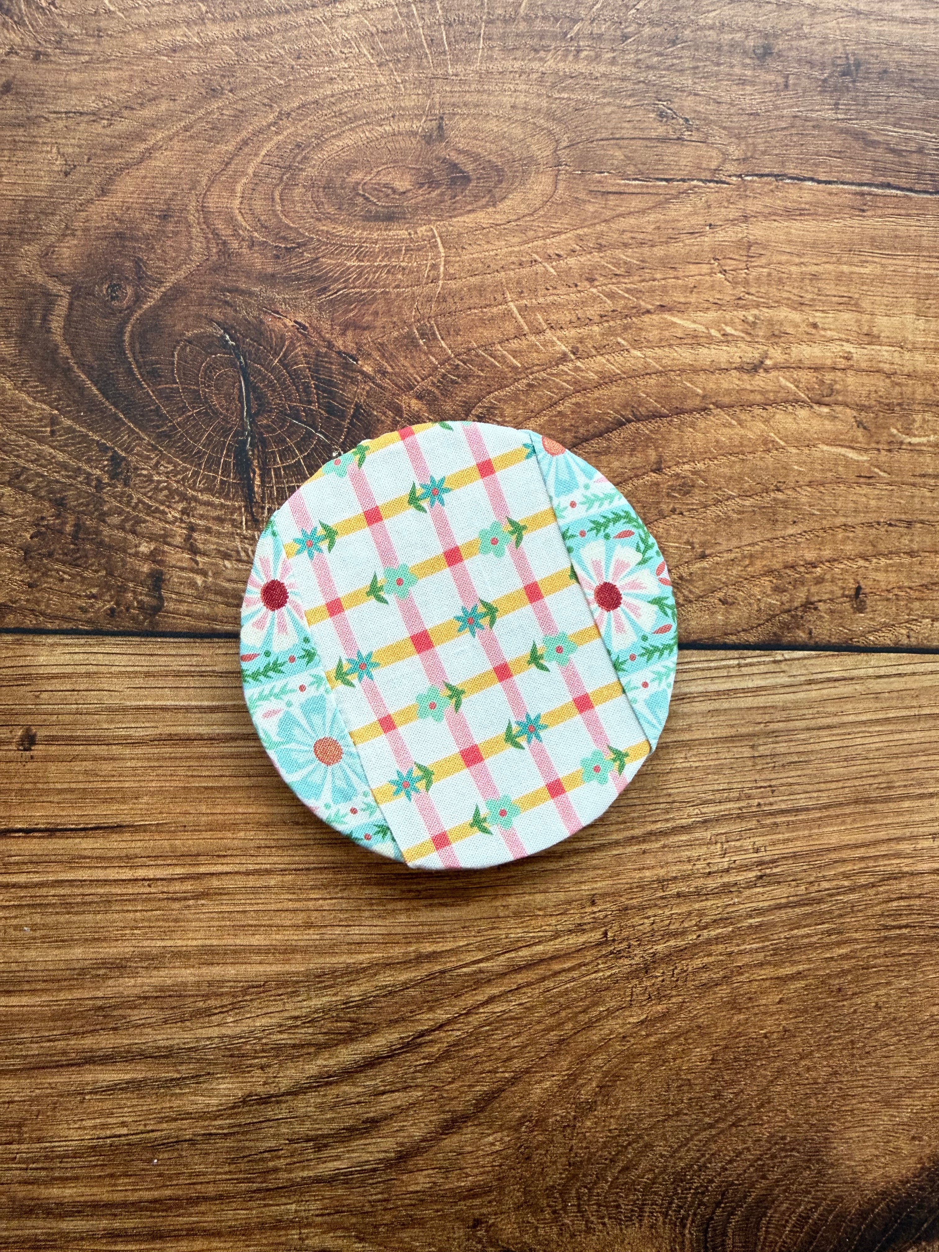 Handmade cotton jar cover by Five Oaks Farm — reusable, plastic-free